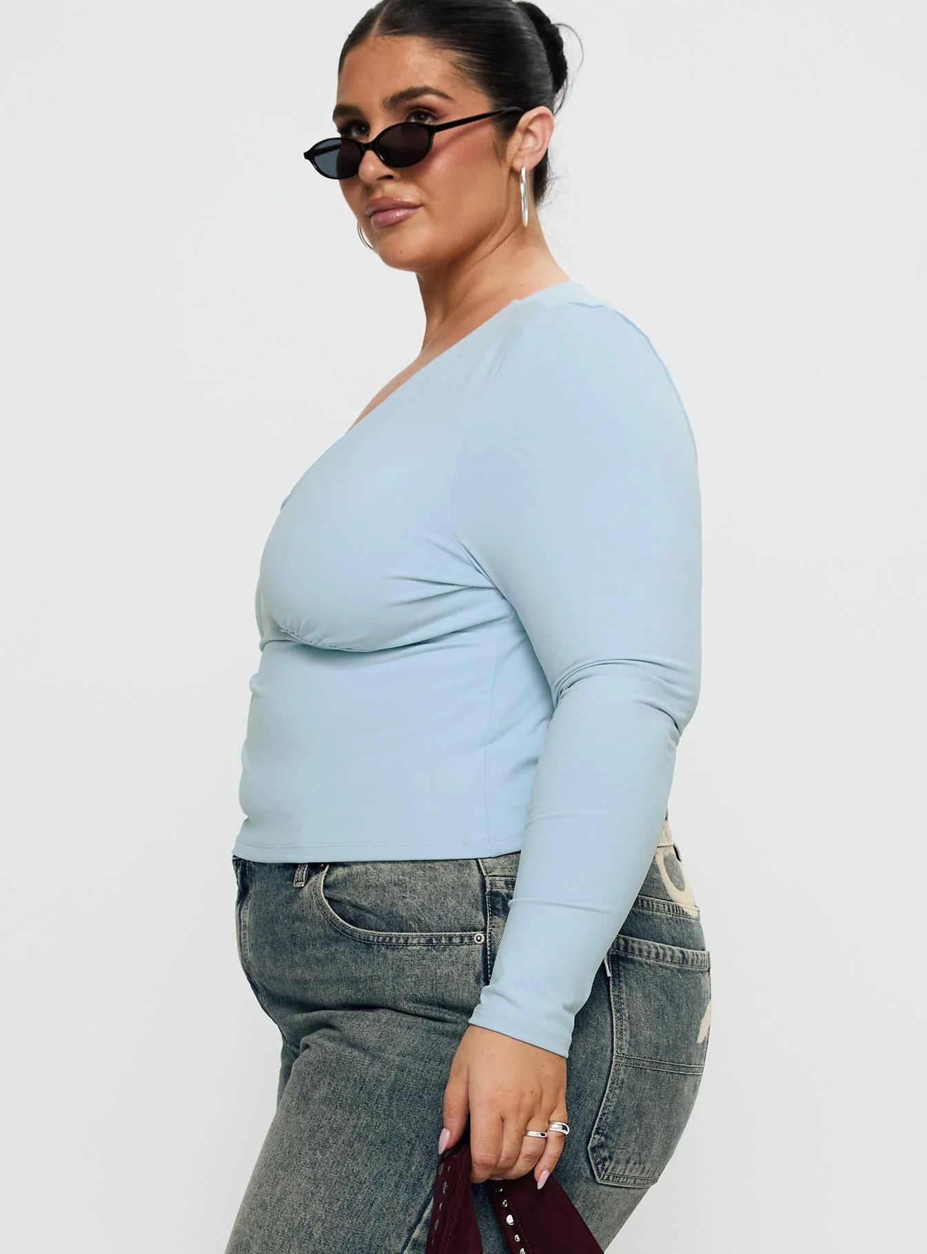 Sold On You Long Sleeve Top Blue Curve - Image 4