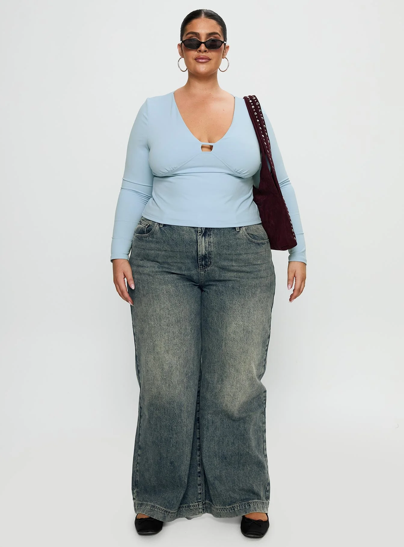 Sold On You Long Sleeve Top Blue Curve - Image 7