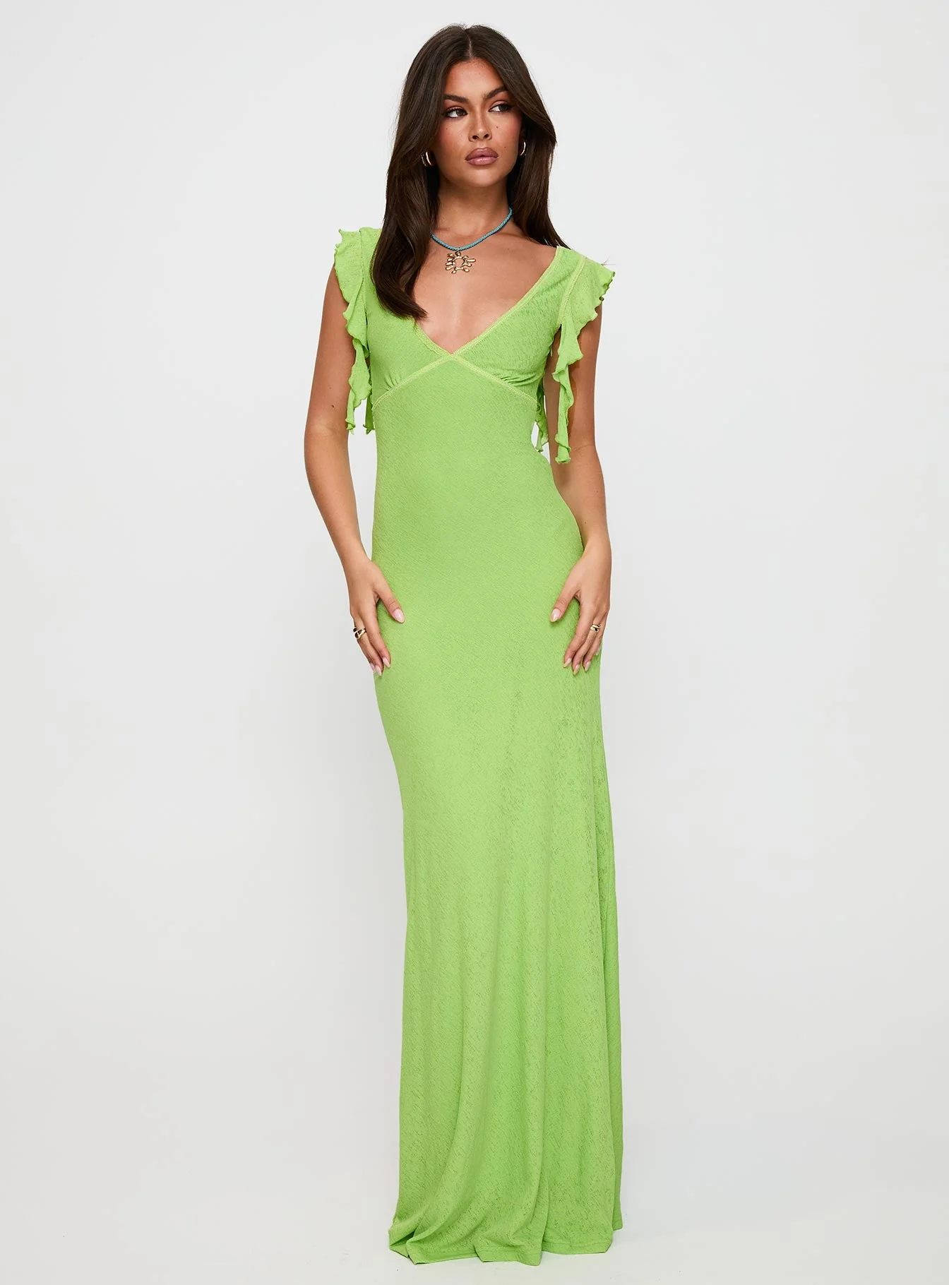 Soleila Maxi Dress Green Tonal - Image 3