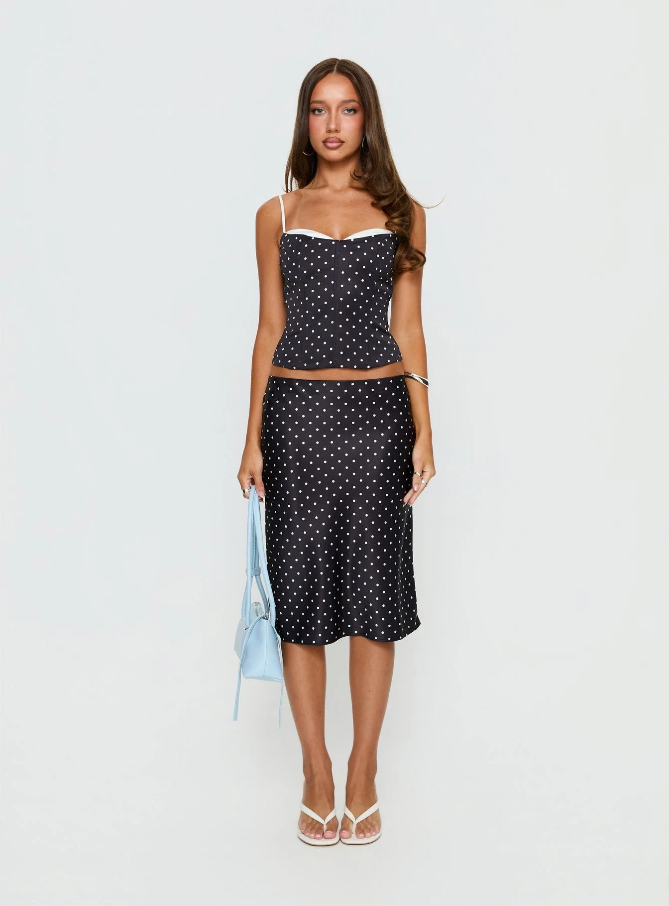 Somani Layered Corset Top Black Polka Dot - Image 7