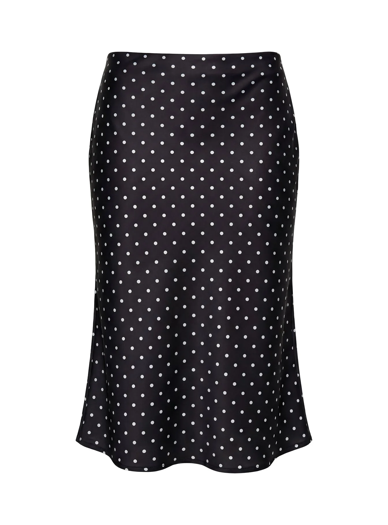 Somani Satin Midi Skirt Black Polka Dot - Image 10