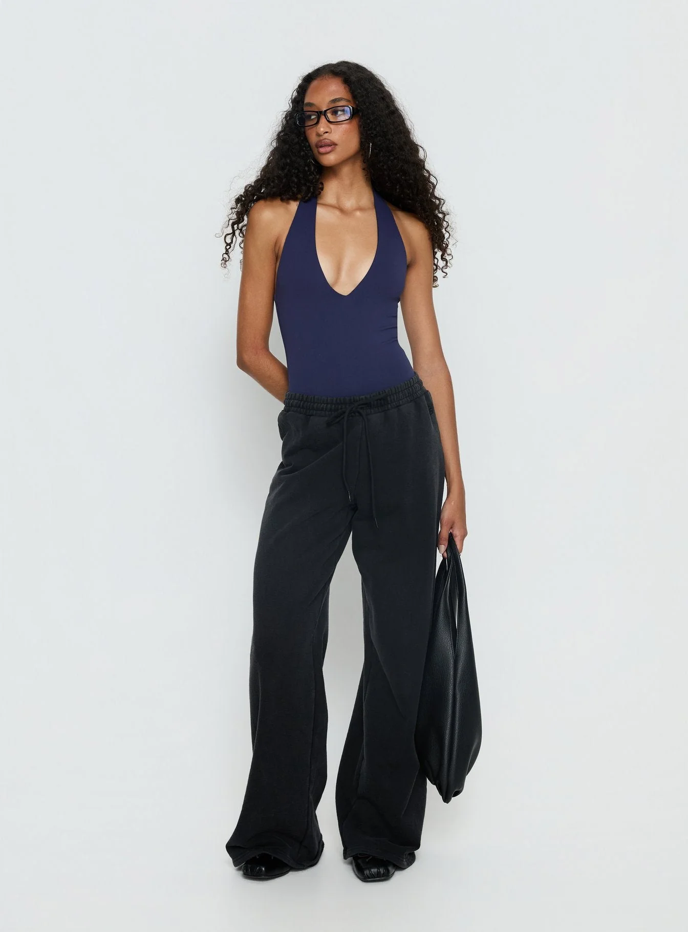 Someone New Halter Bodysuit Navy - Image 3