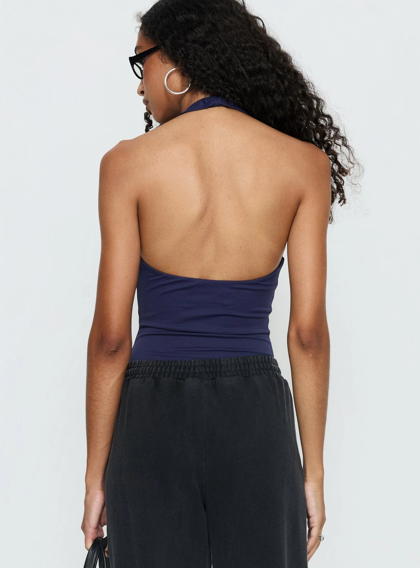 Someone New Halter Bodysuit Navy - Image 5