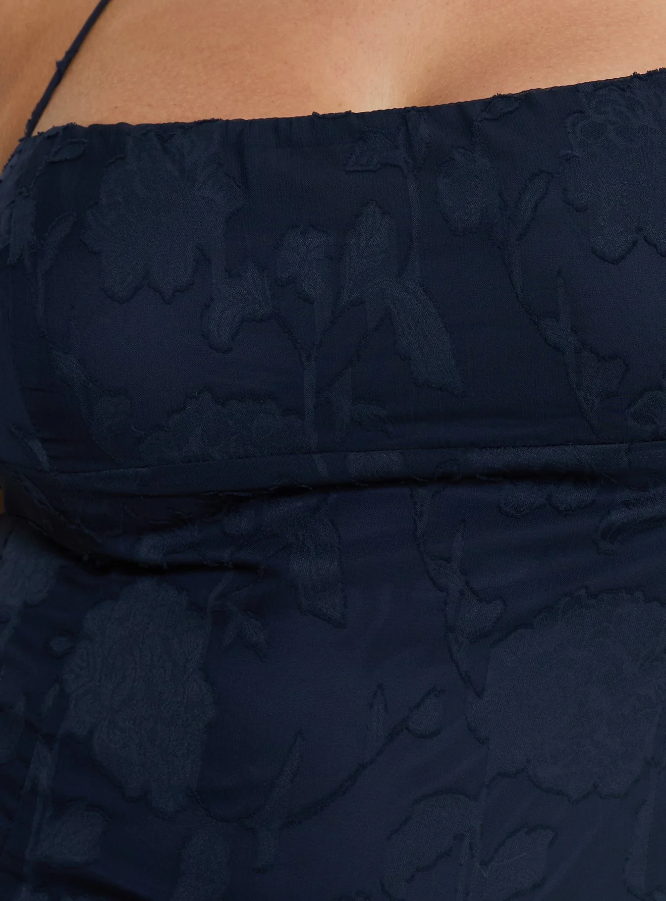 Delamere Mini Dress Navy Burnout Curve - Image 6