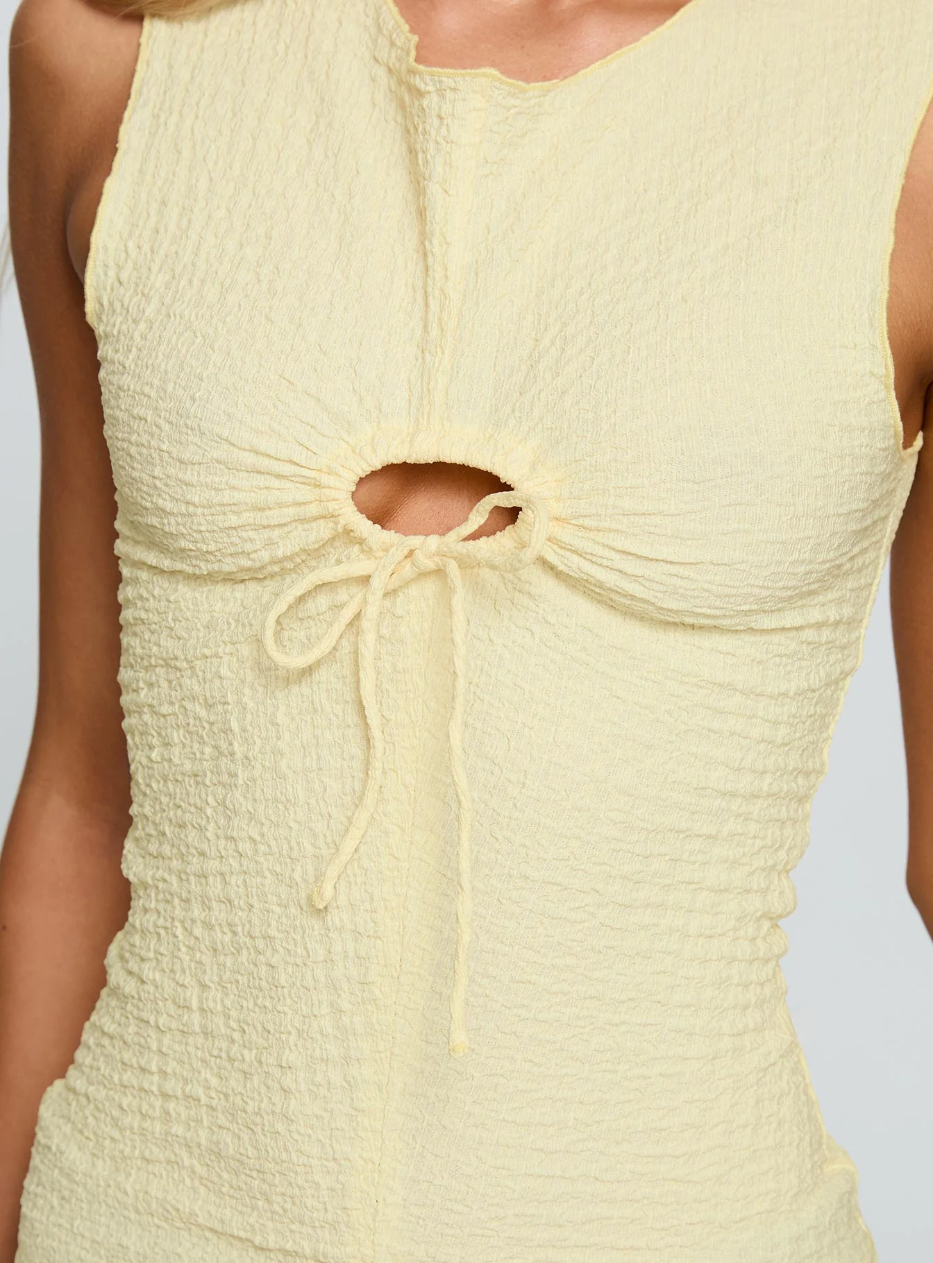 Souls Intertwine Cut Out Top Yellow - Image 6