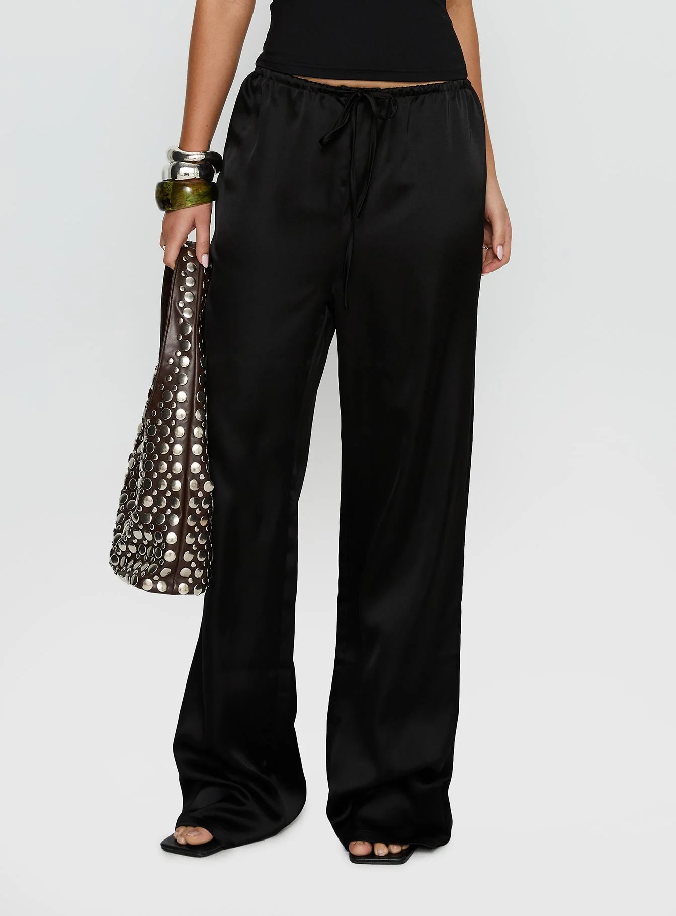 Soulstar Satin Pants Black - Image 2