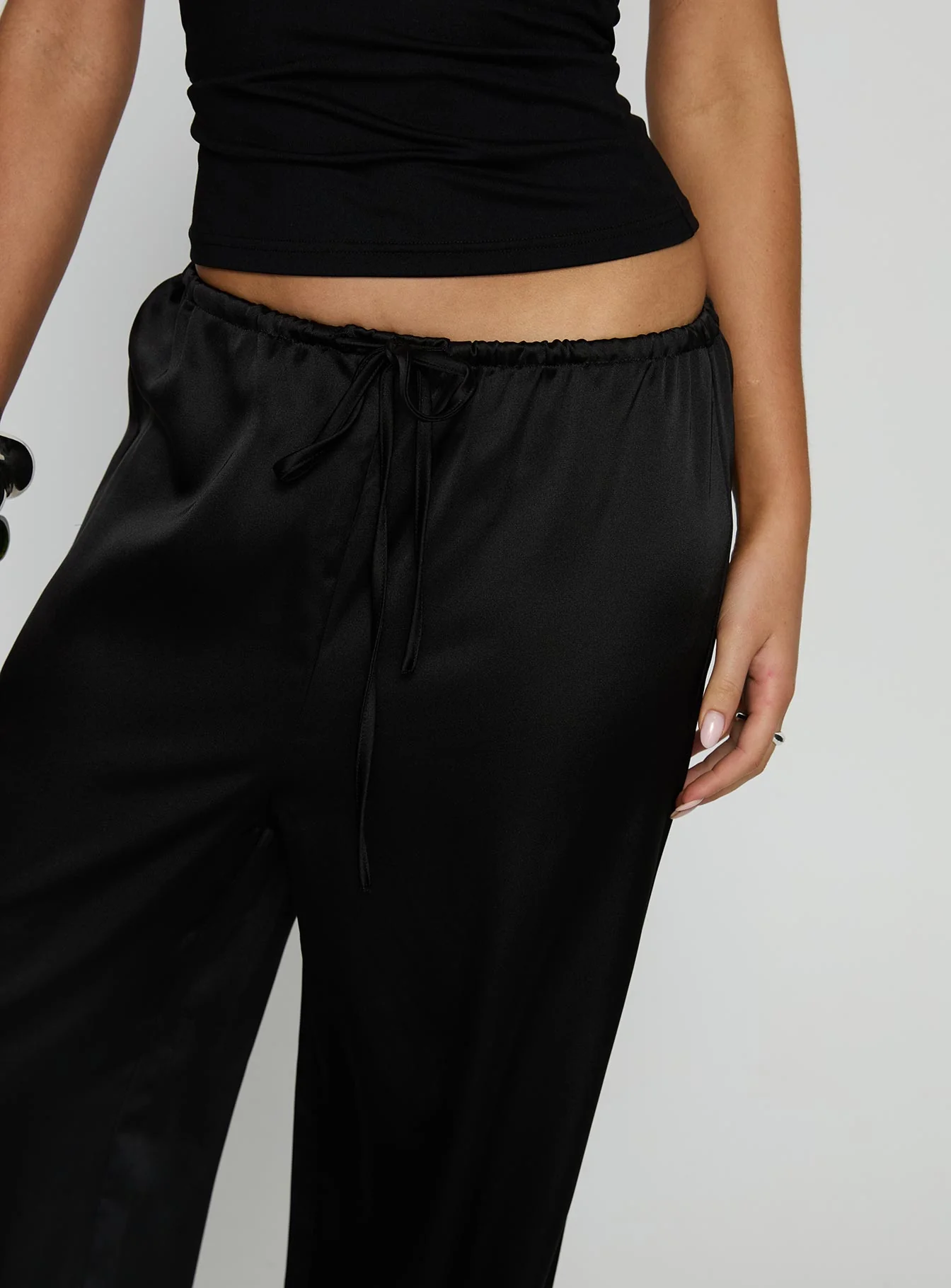 Soulstar Satin Pants Black - Image 6