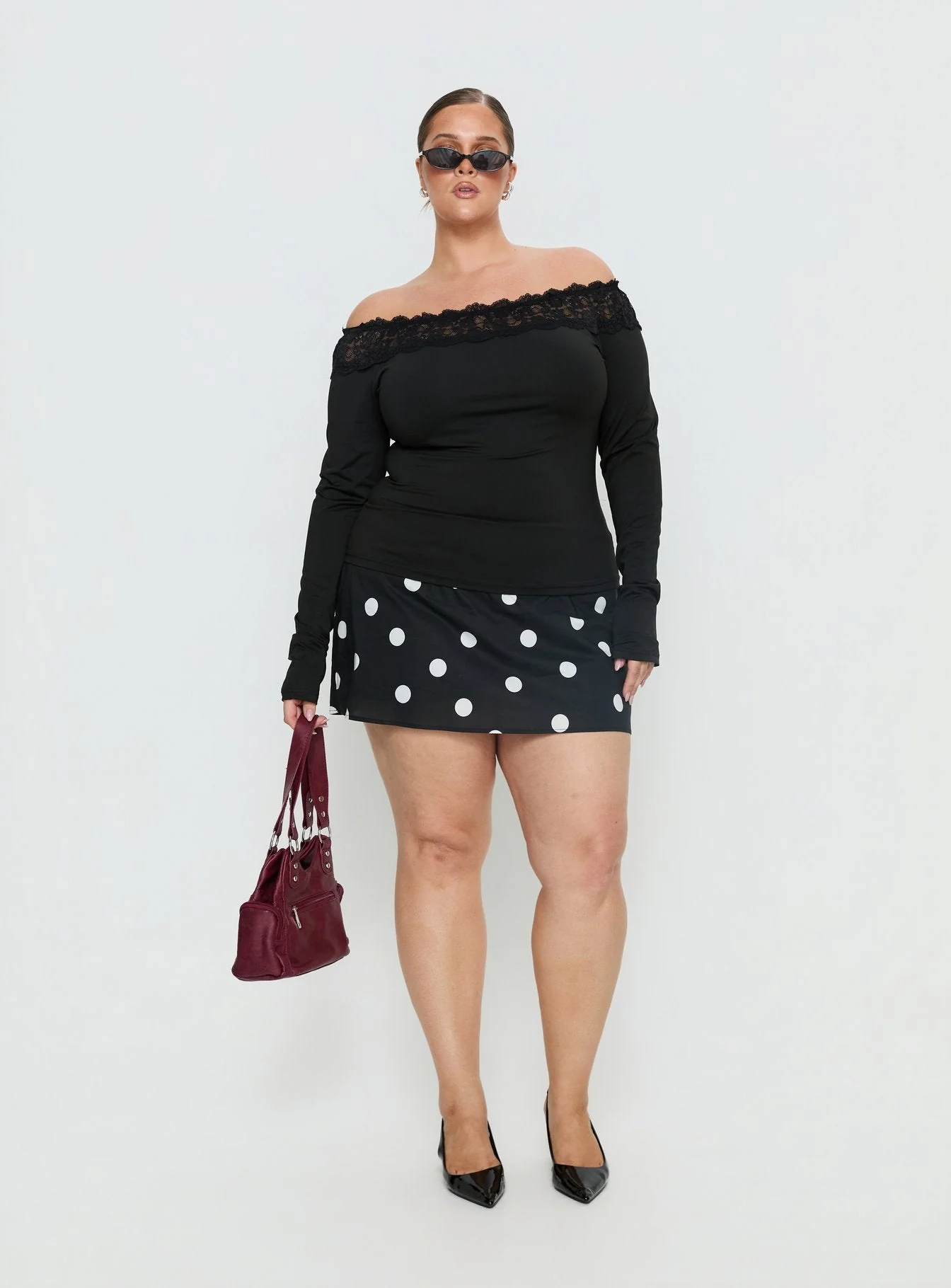 Special Treat Skort Black / White Polka Dot Curve - Image 2