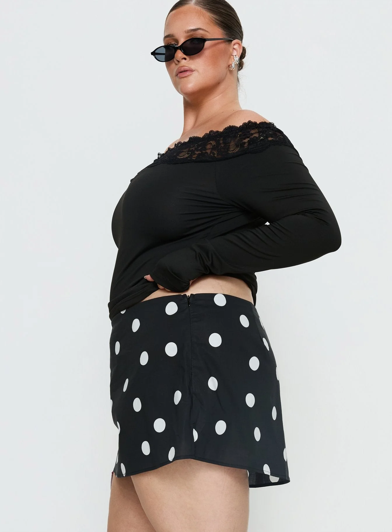 Special Treat Skort Black / White Polka Dot Curve - Image 3