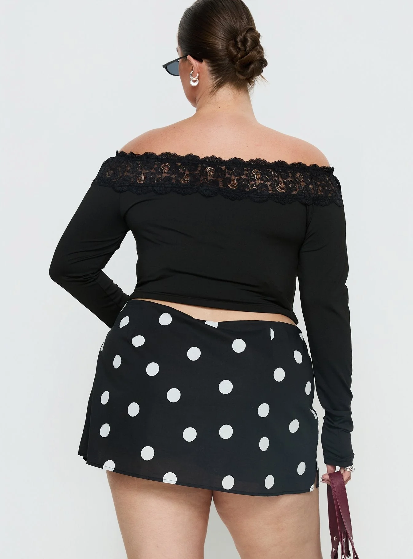 Special Treat Skort Black / White Polka Dot Curve - Image 4