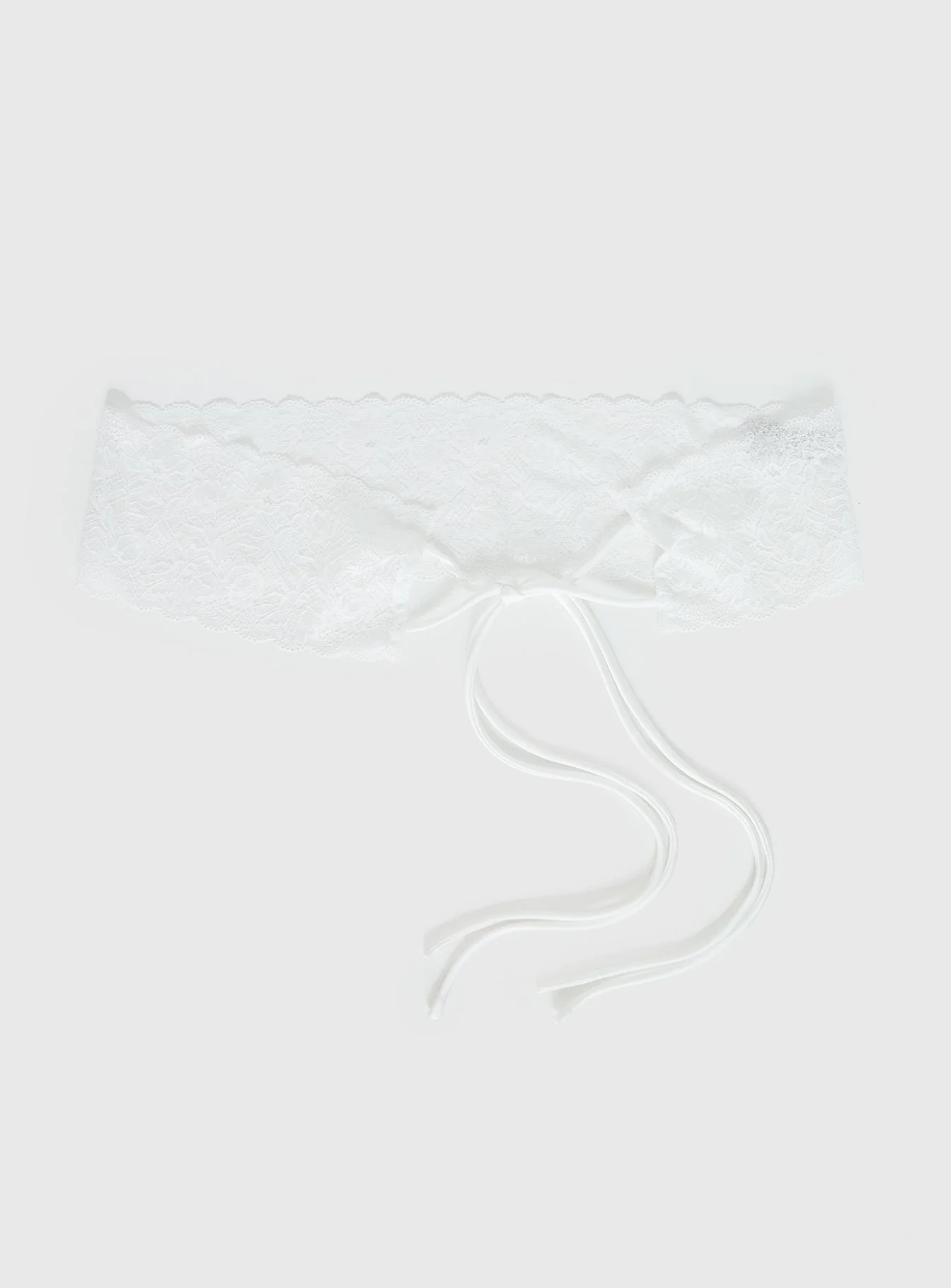 Spin The Bottle Lace Belt White - Image 2