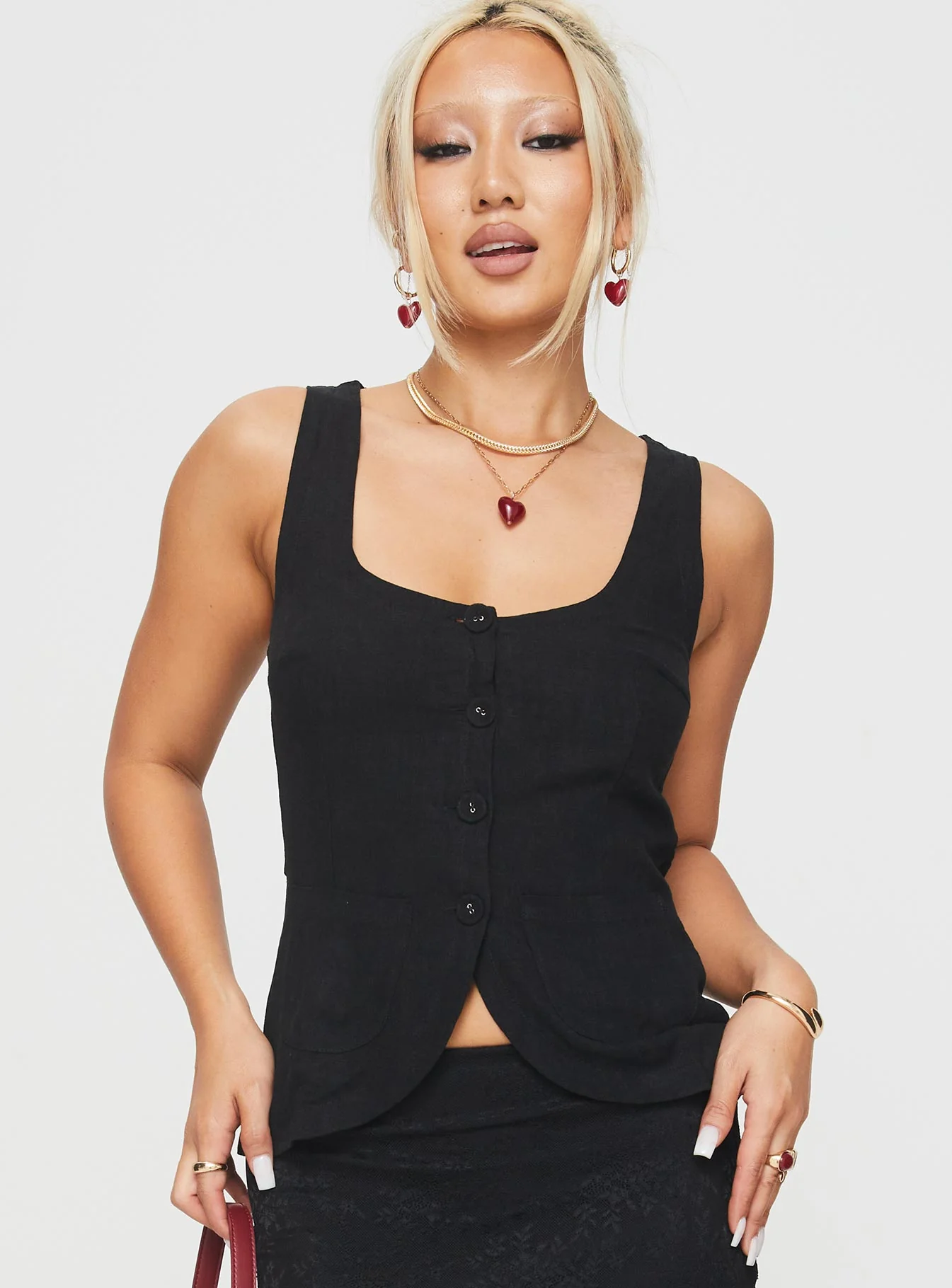 Spirito Vest Top Black - Image 2