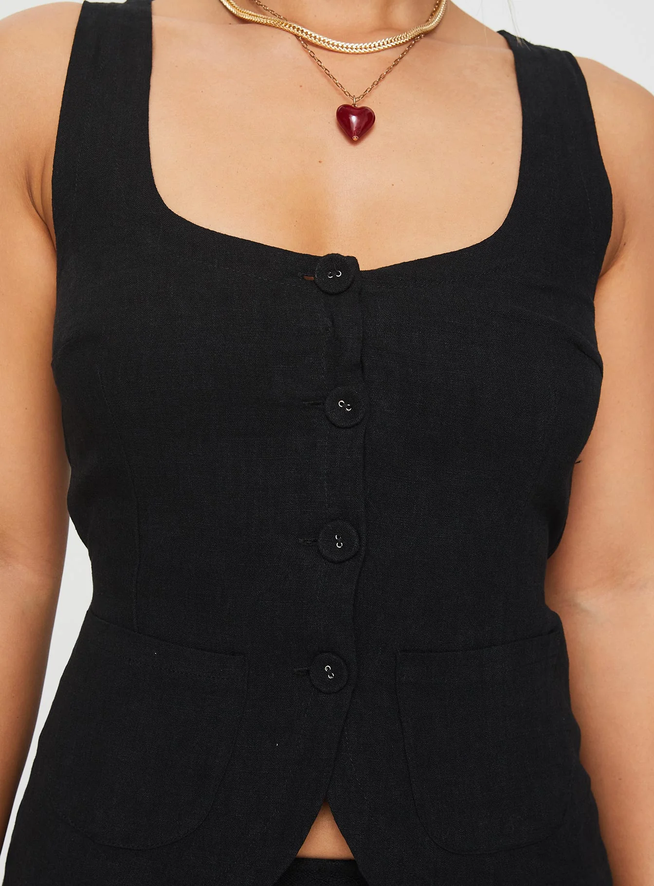 Spirito Vest Top Black - Image 6