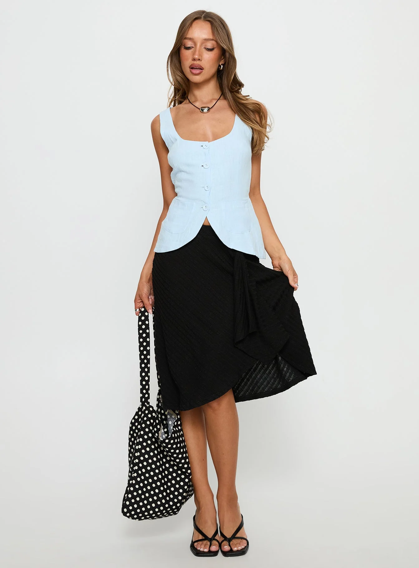 Spirito Vest Top Blue - Image 3