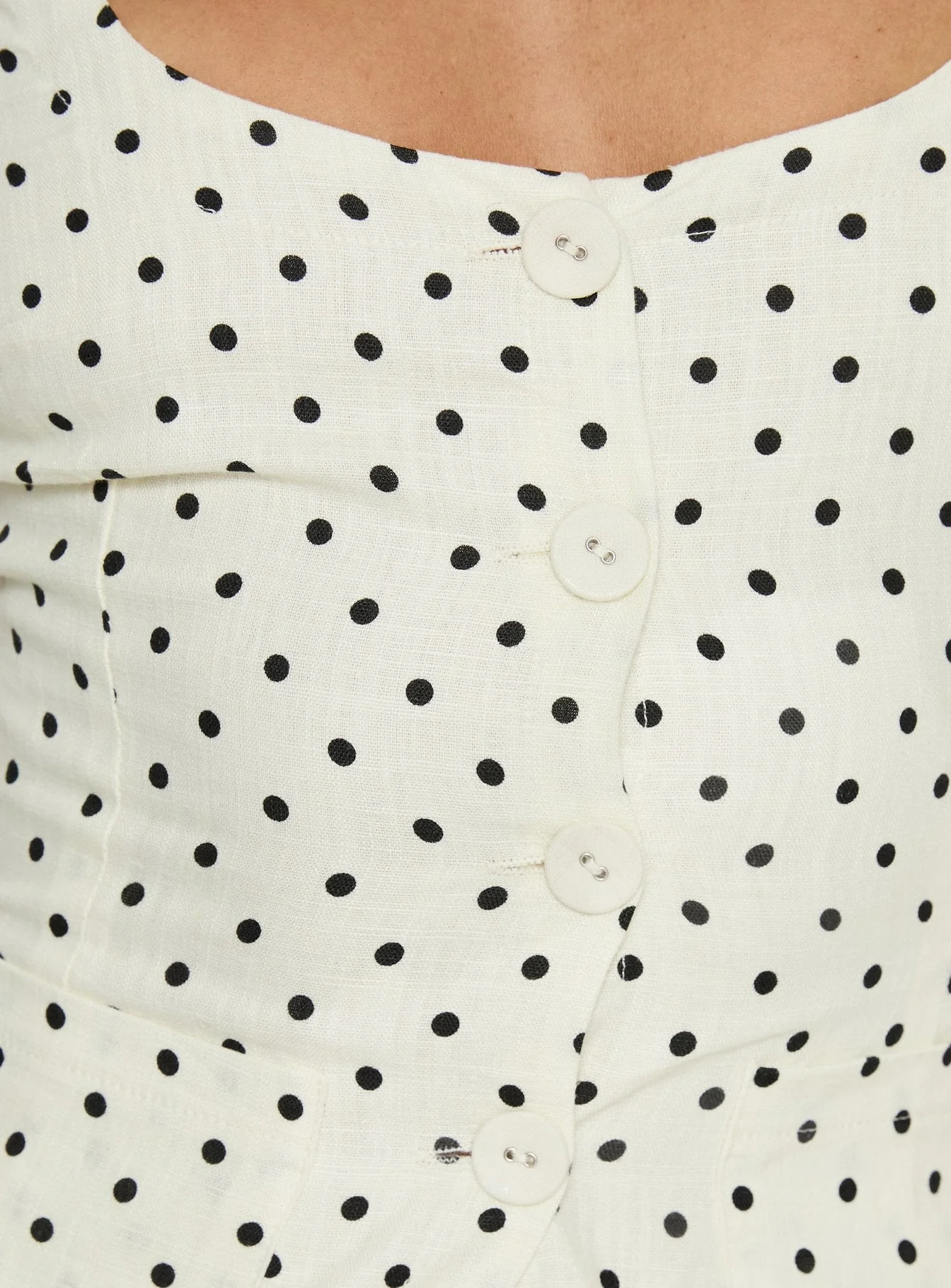 Spirito Vest Top White Polka - Image 6