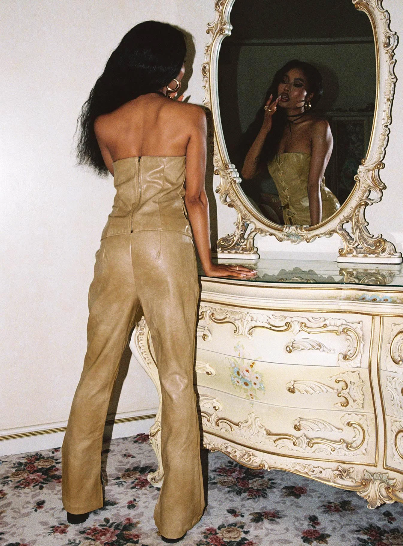 Roddie Lace Up Pants Brown - Image 2