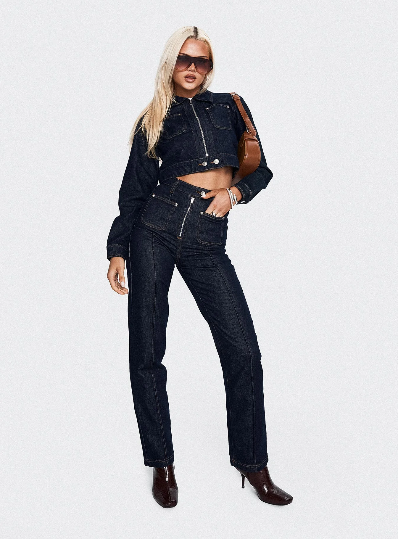 Stallion High Rise Straight Leg Jeans Indigo - Image 9