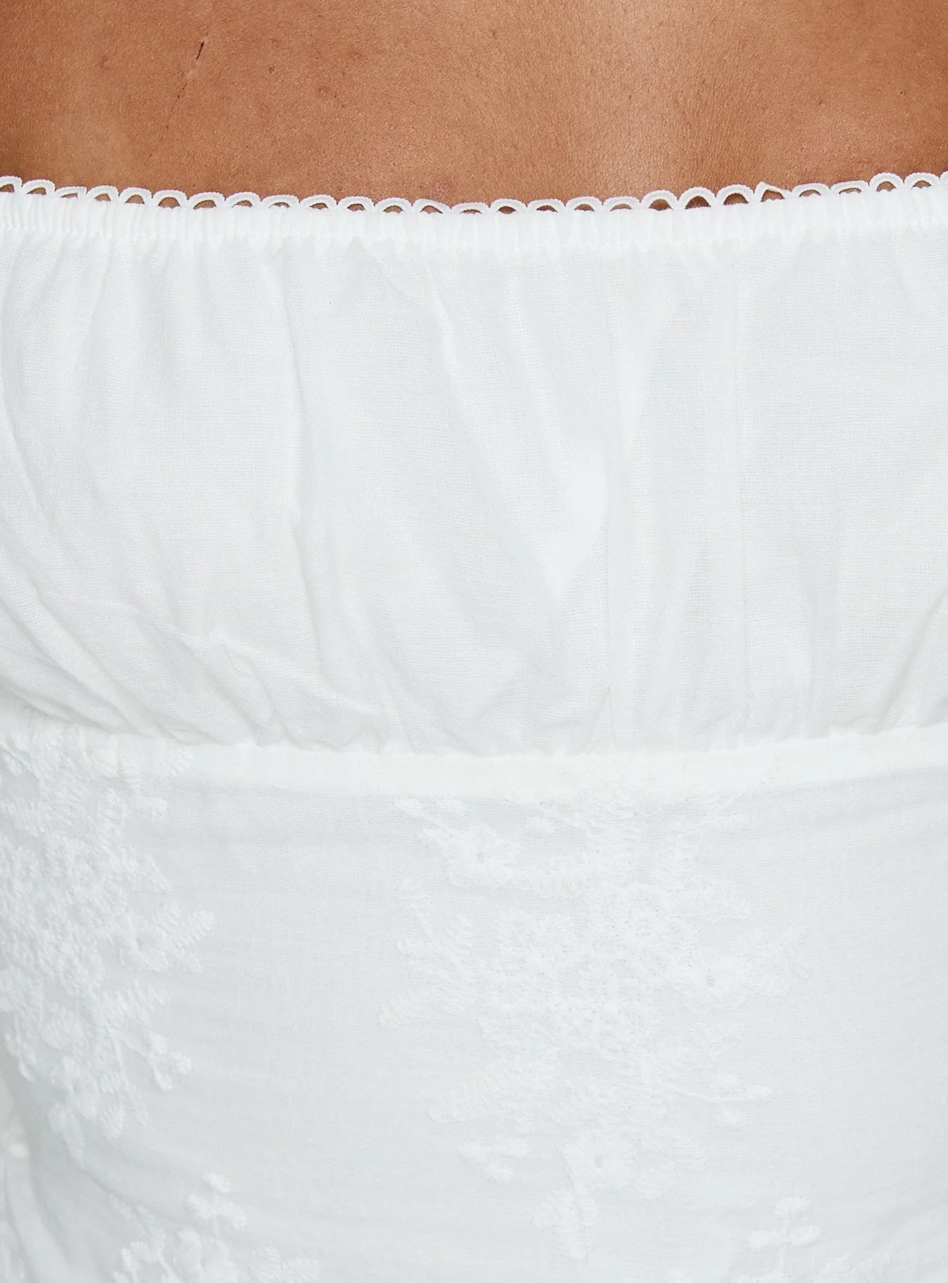 Starlina Lace Trim Cami Top White - Image 6