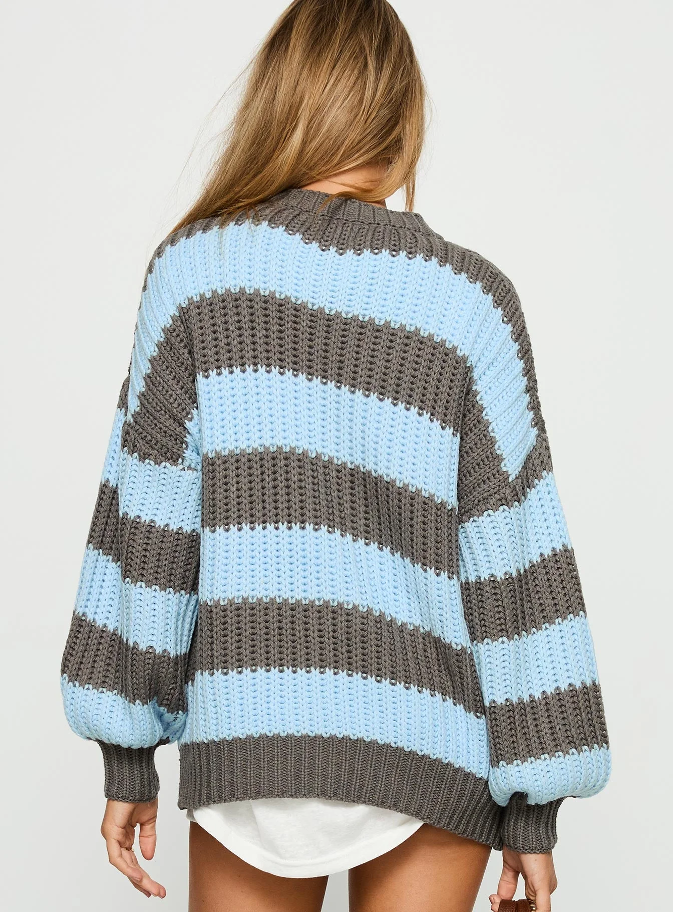 Starry Night Knit Sweater Blue Stripe - Image 5
