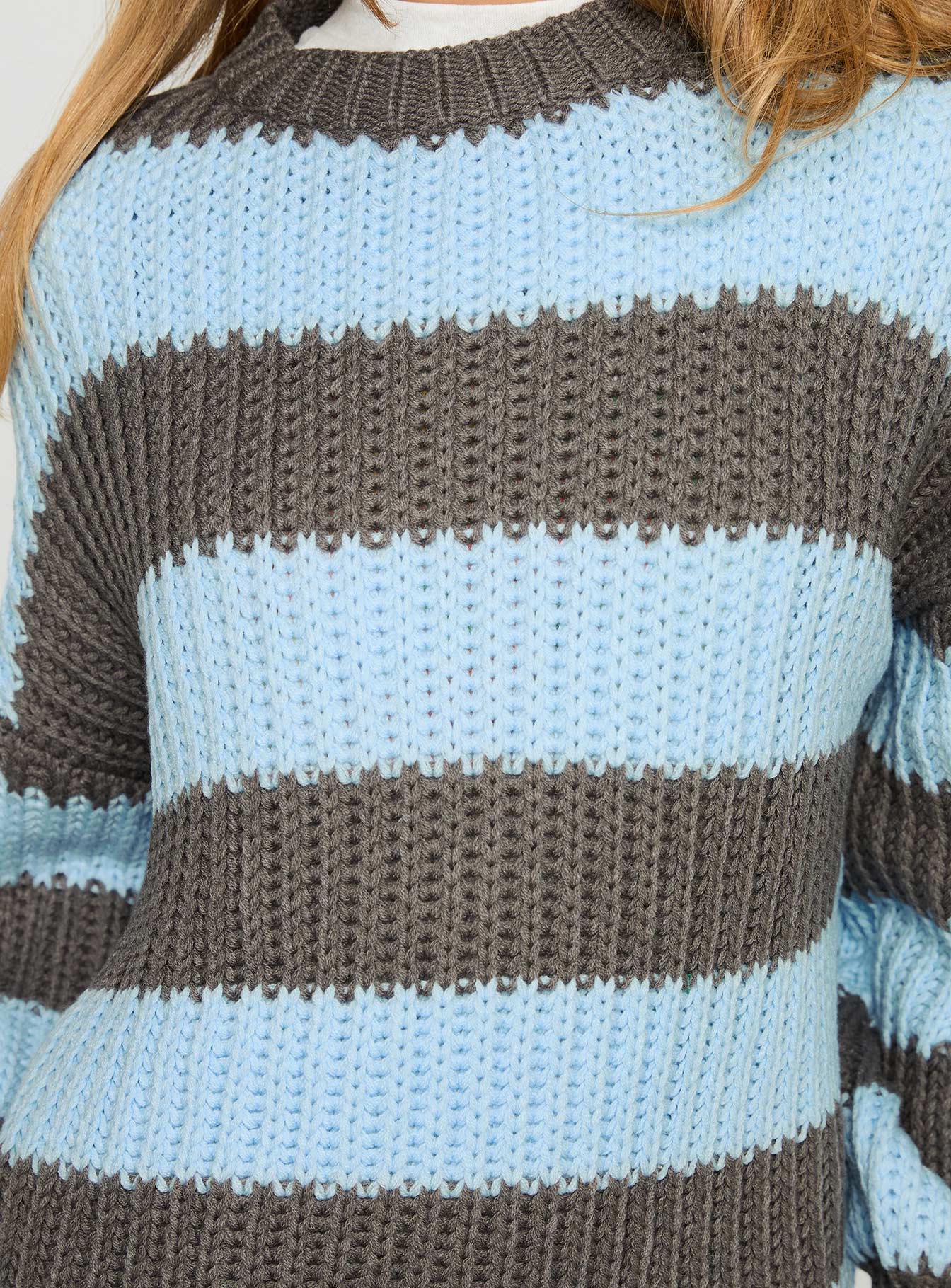 Starry Night Knit Sweater Blue Stripe - Image 6
