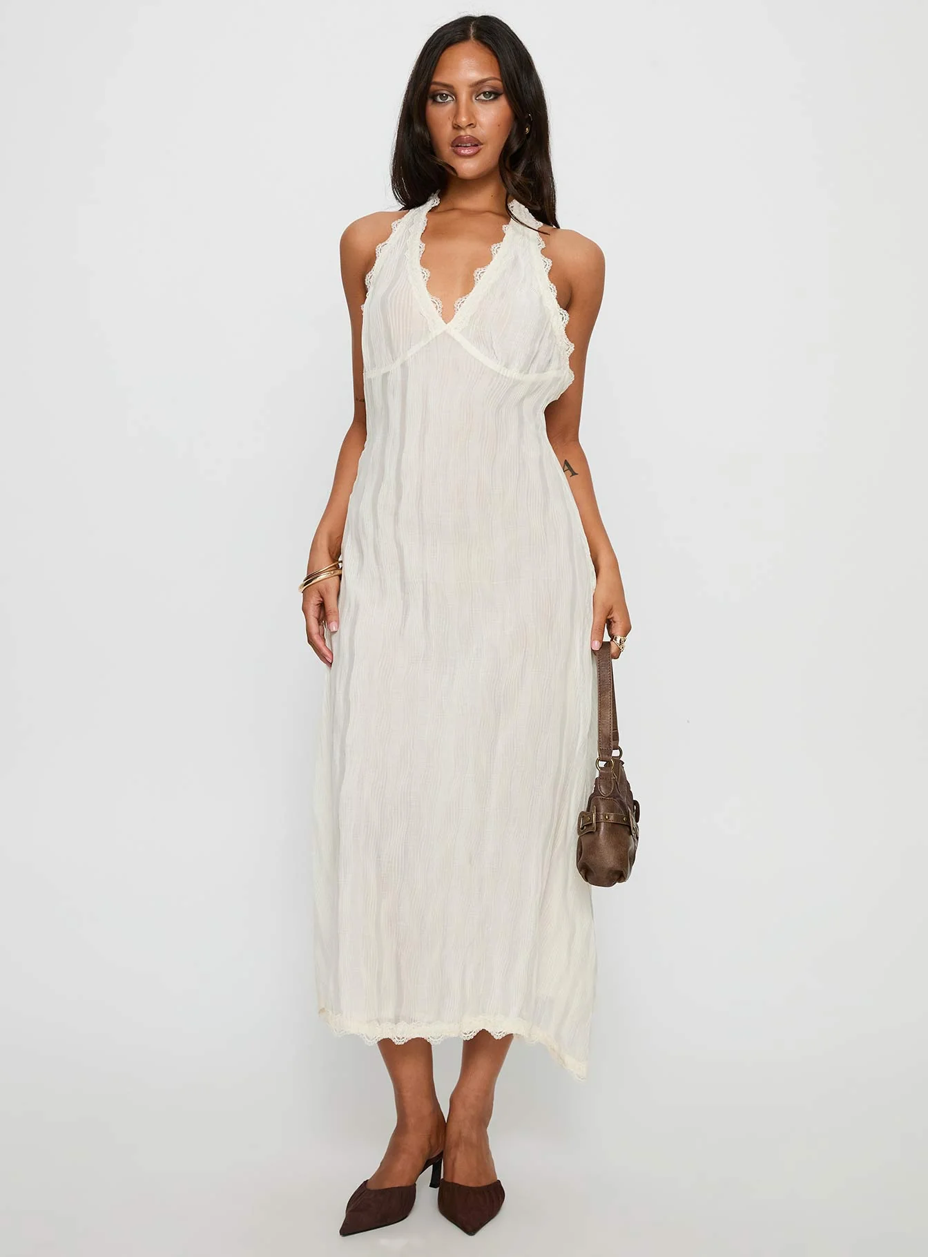 Stars Align Midi Dress Cream - Image 3