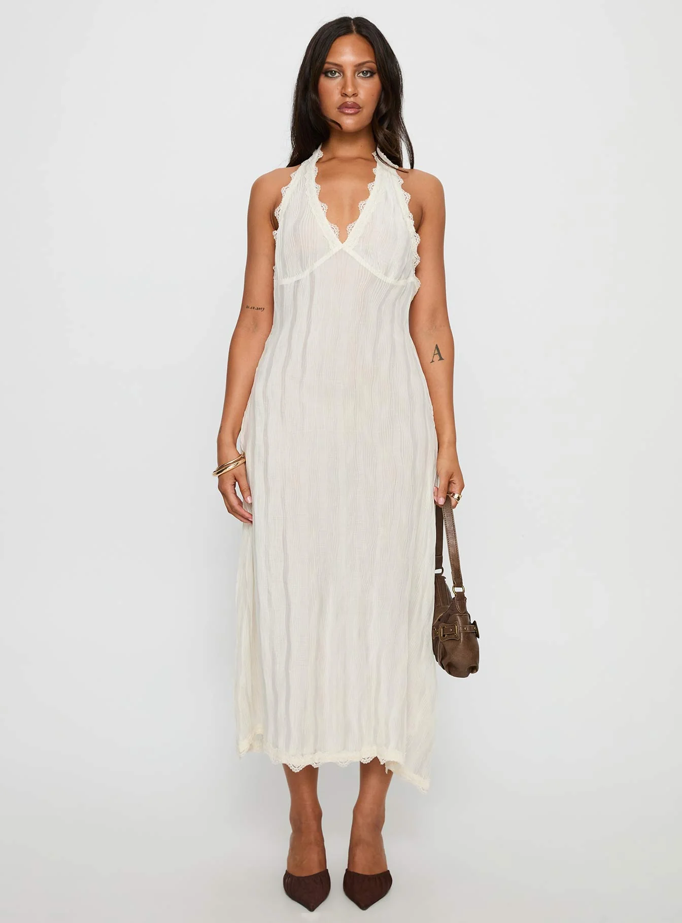 Stars Align Midi Dress Cream - Image 7