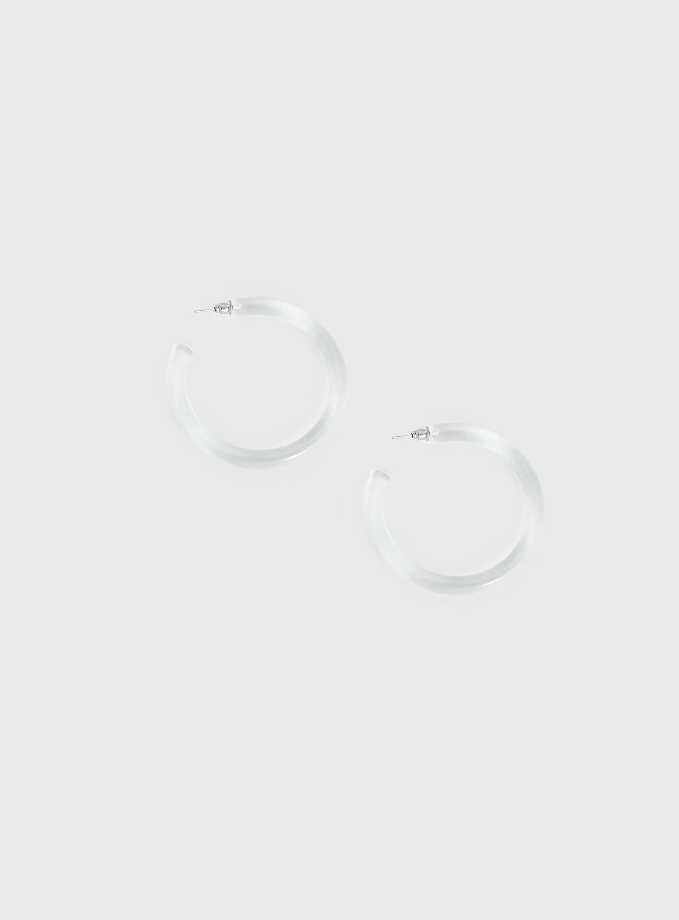 Stars Shine Hoop Earrings Clear - Image 3