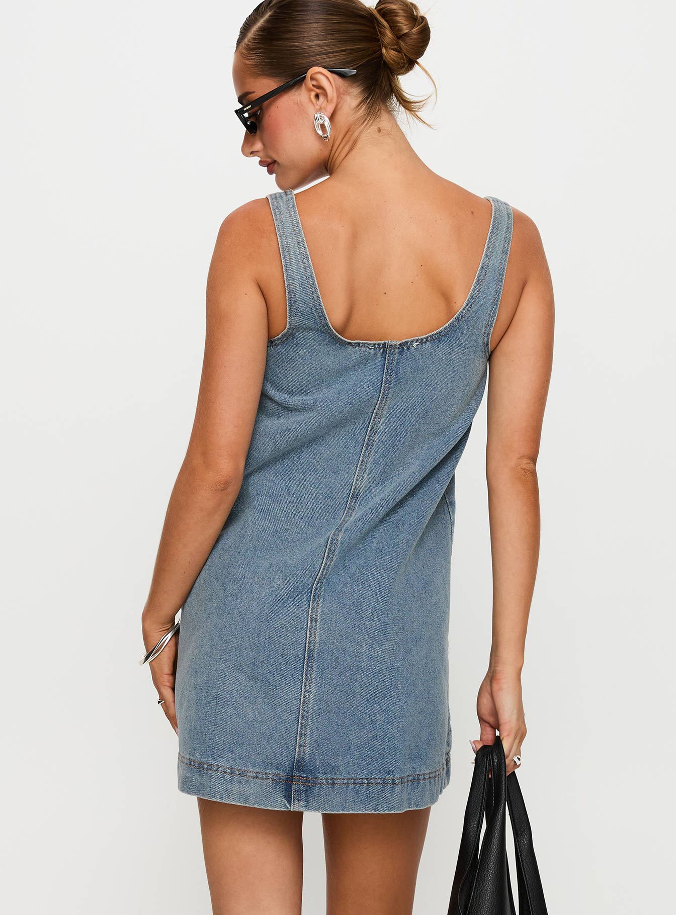 State Of Mind Mini Dress Blue Denim - Image 5