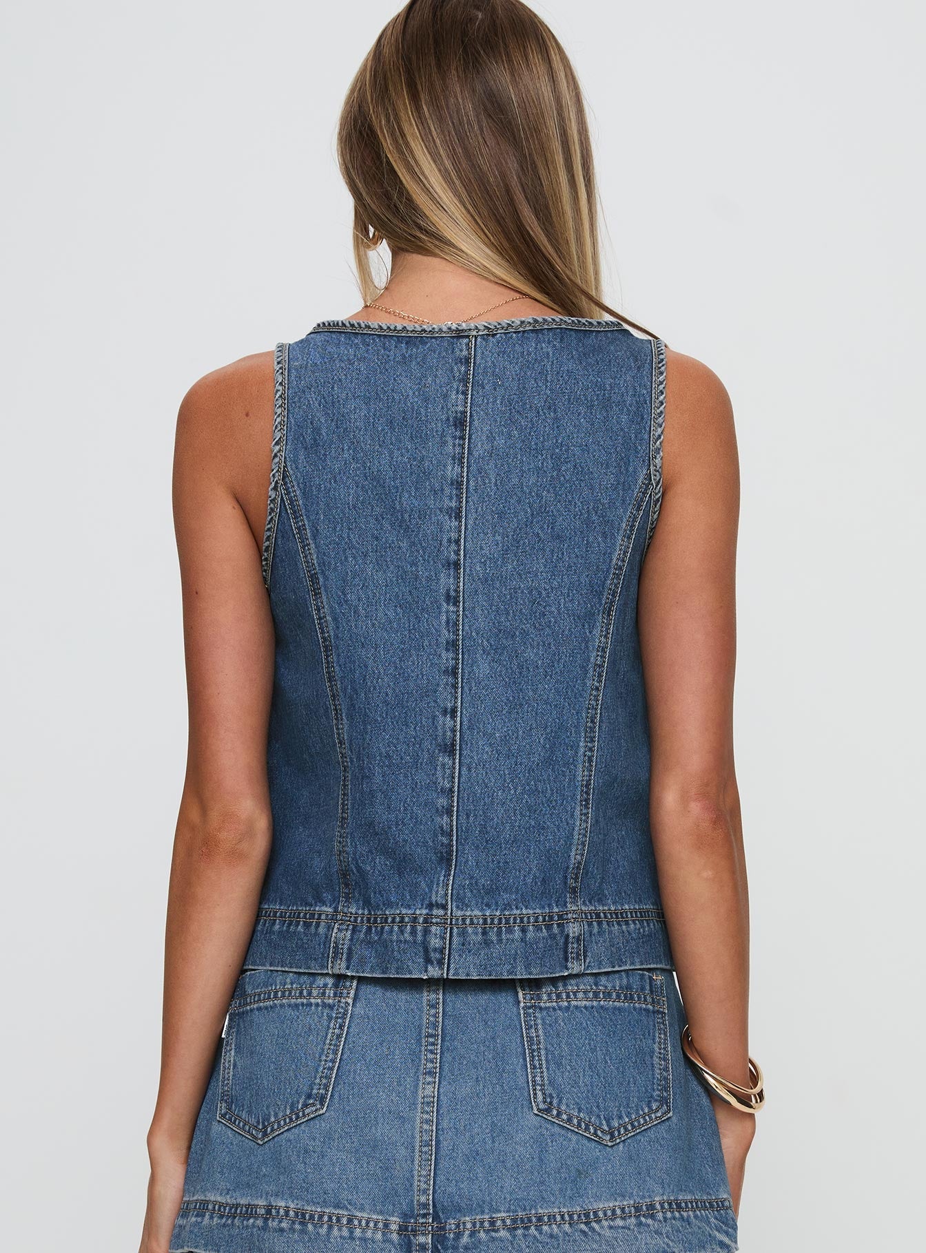 Stefenie Denim Tie Top Mid Wash Tall - Image 5