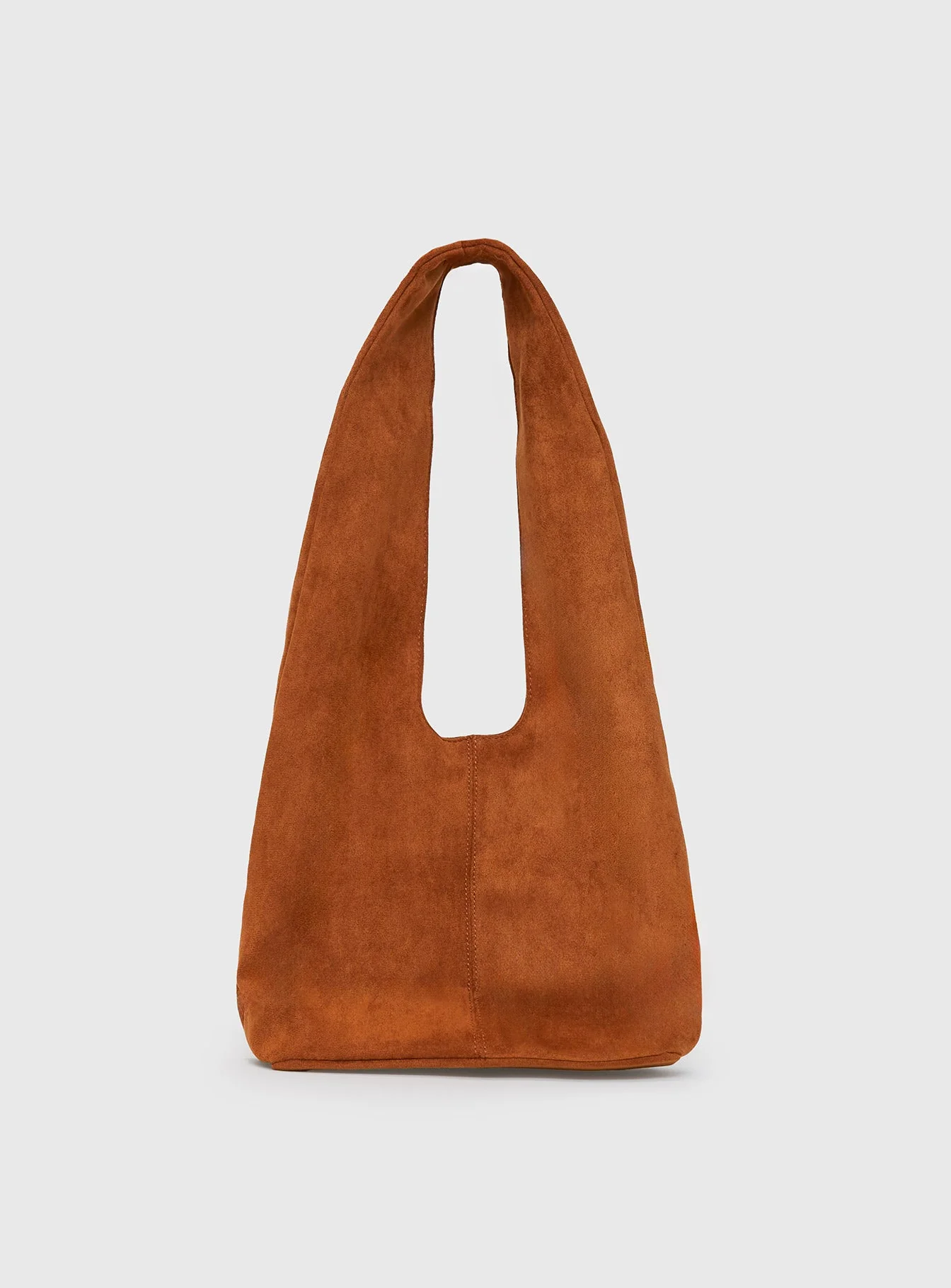 Stellah Studded Faux Suede Bag Brown - Image 5
