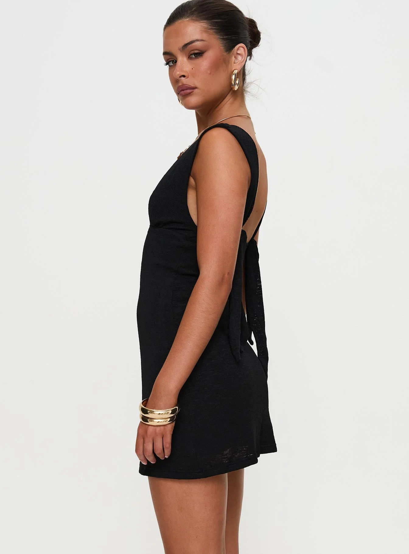 Steward Mini Dress Black - Image 10