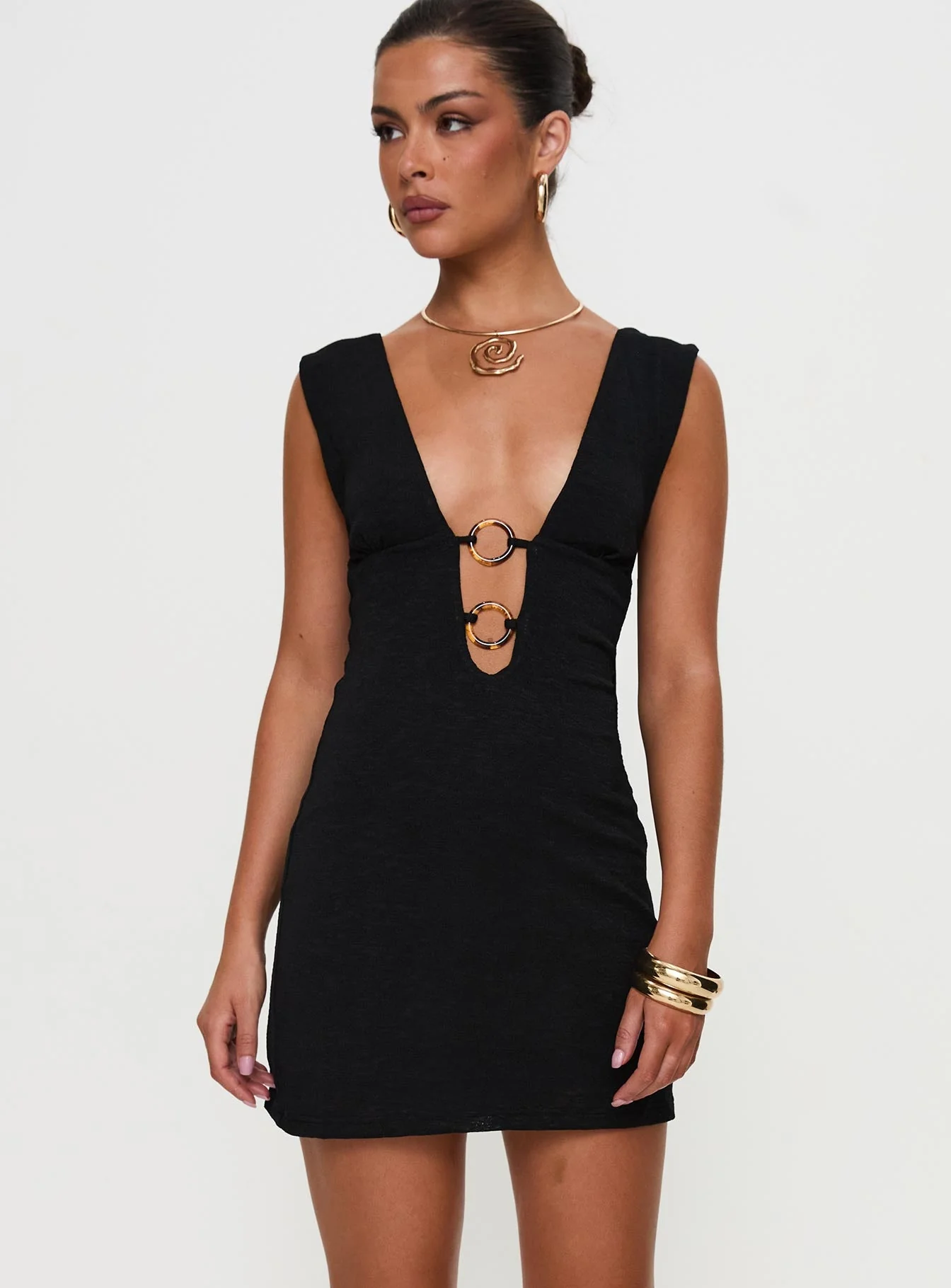 Steward Mini Dress Black - Image 8