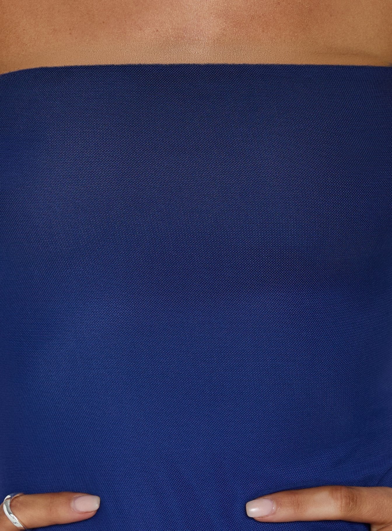 Stolen Love Strapless Maxi Dress Blue Ombre - Image 6