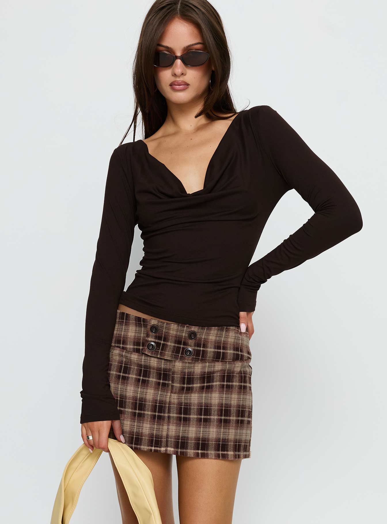 Strikes Again Skort Brown Check - Image 2