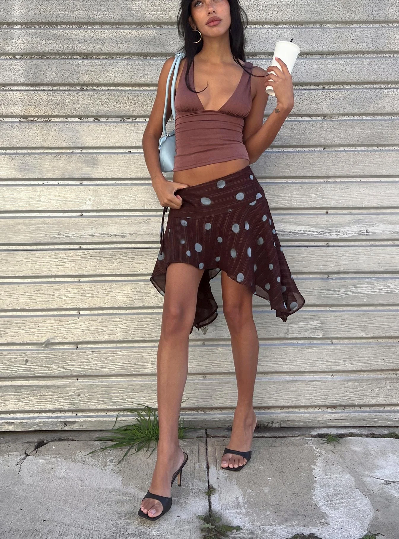 Sublime Ruched Top Brown - Image 10