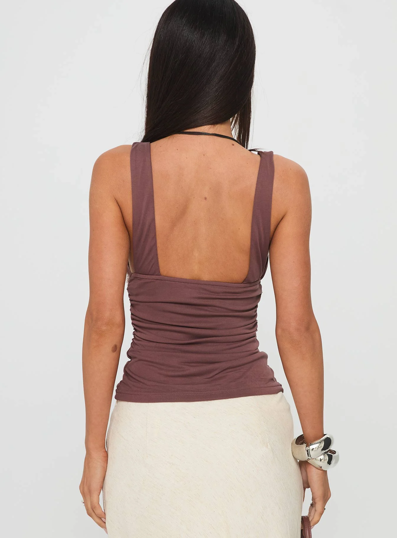 Sublime Ruched Top Brown - Image 5