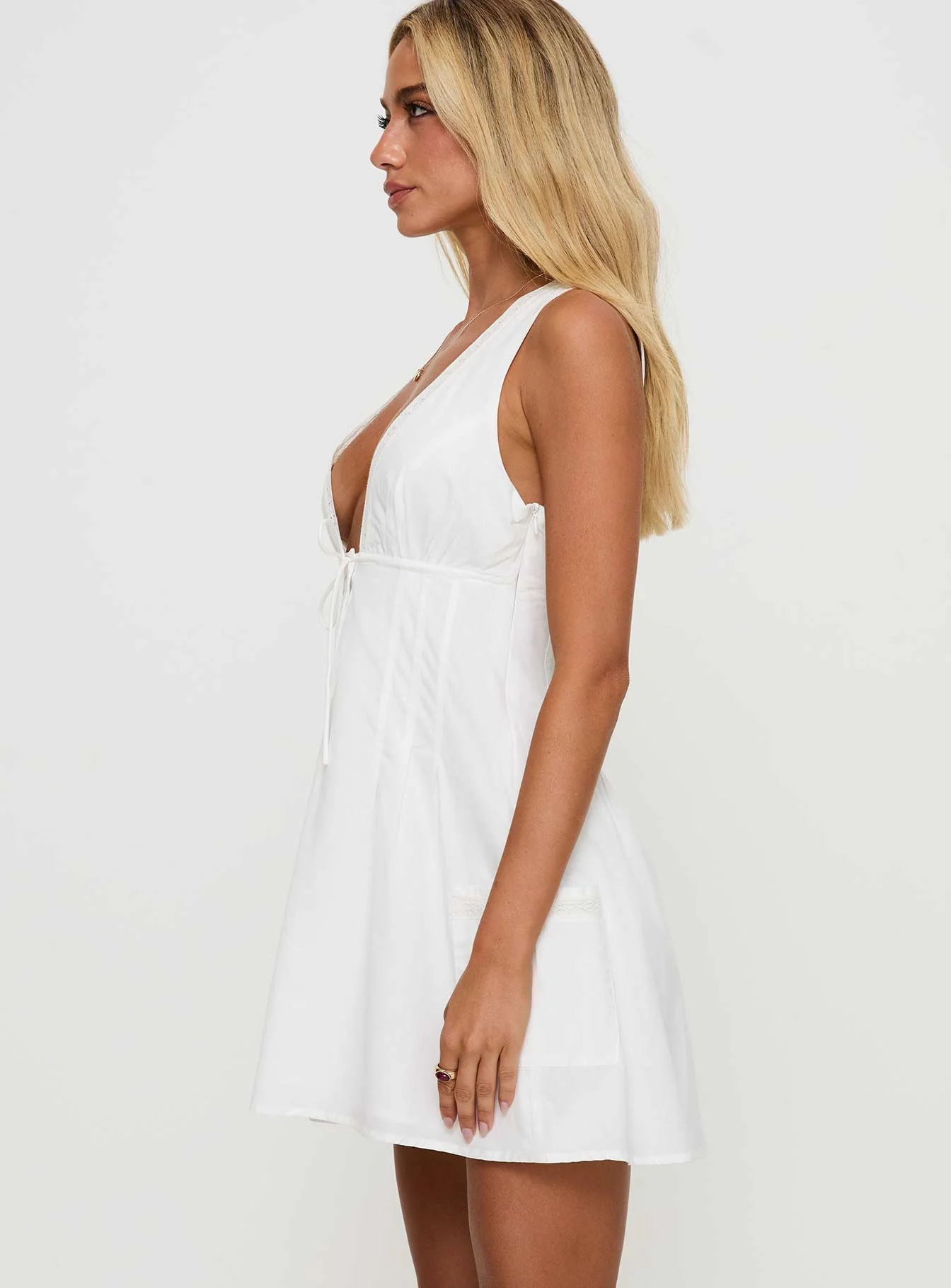 Summer Glory Mini Dress White - Image 4