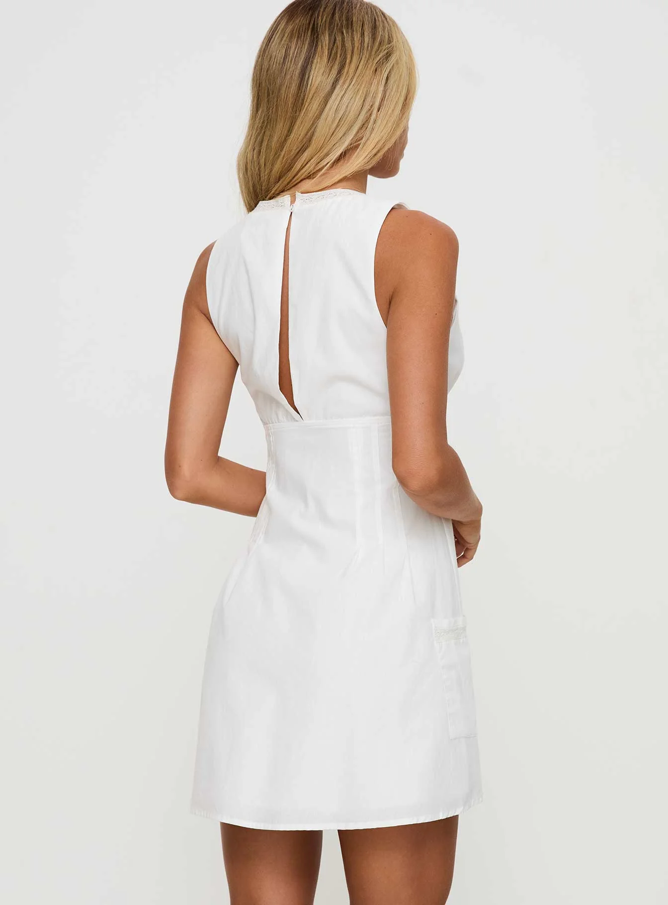 Summer Glory Mini Dress White - Image 5