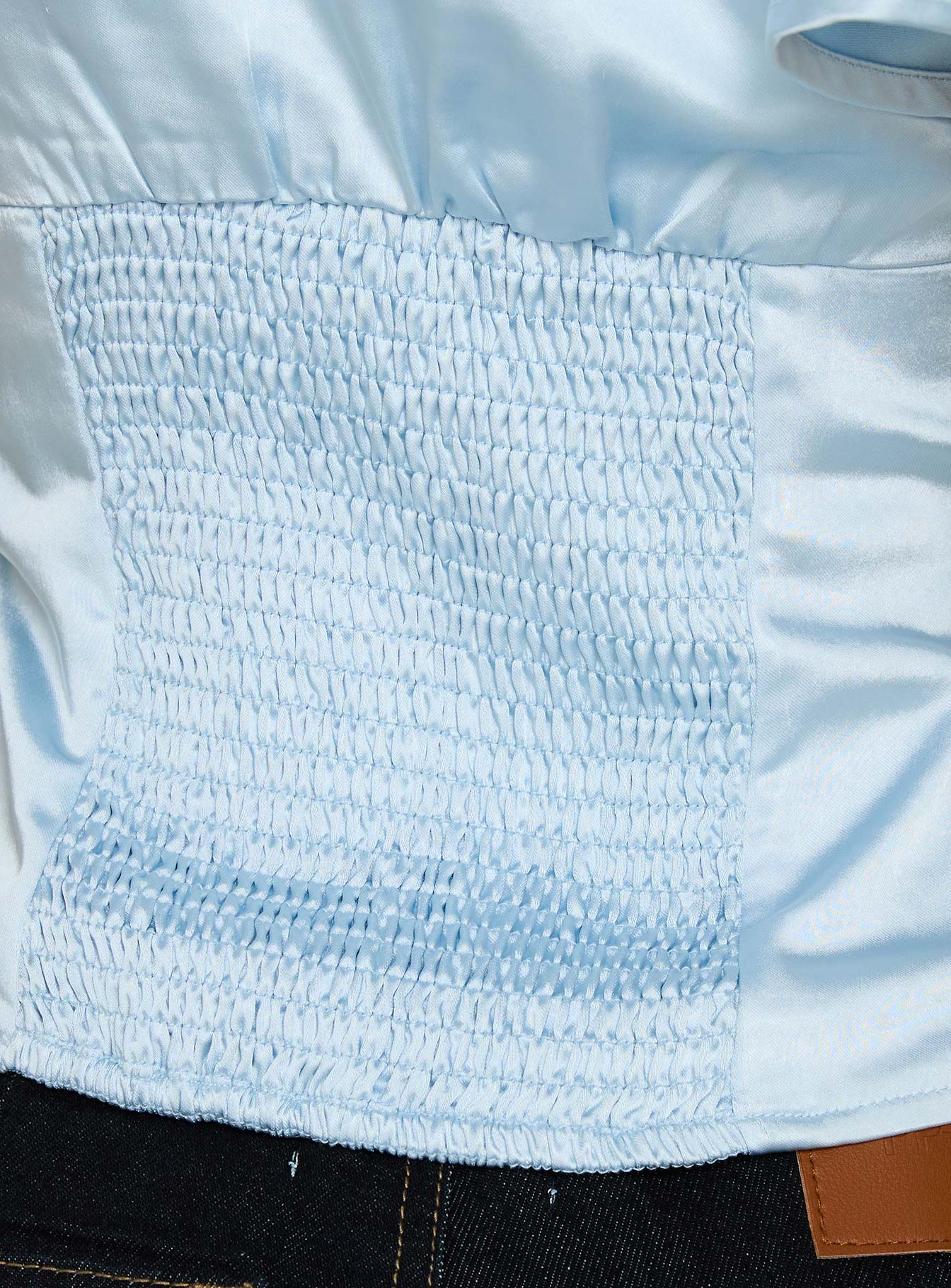 Sun Will Rise Tie Detail Top Blue - Image 6