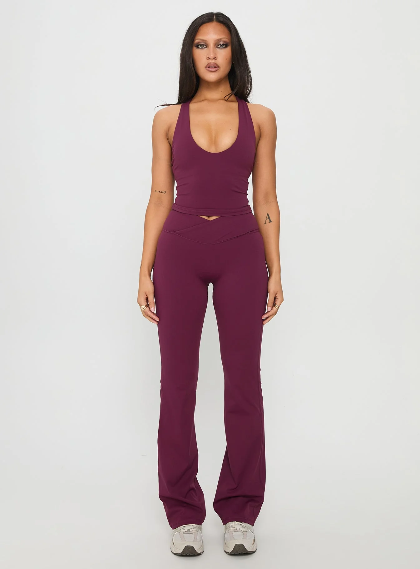 Sunday Session Active Flare Leg Pant Plum - Image 8
