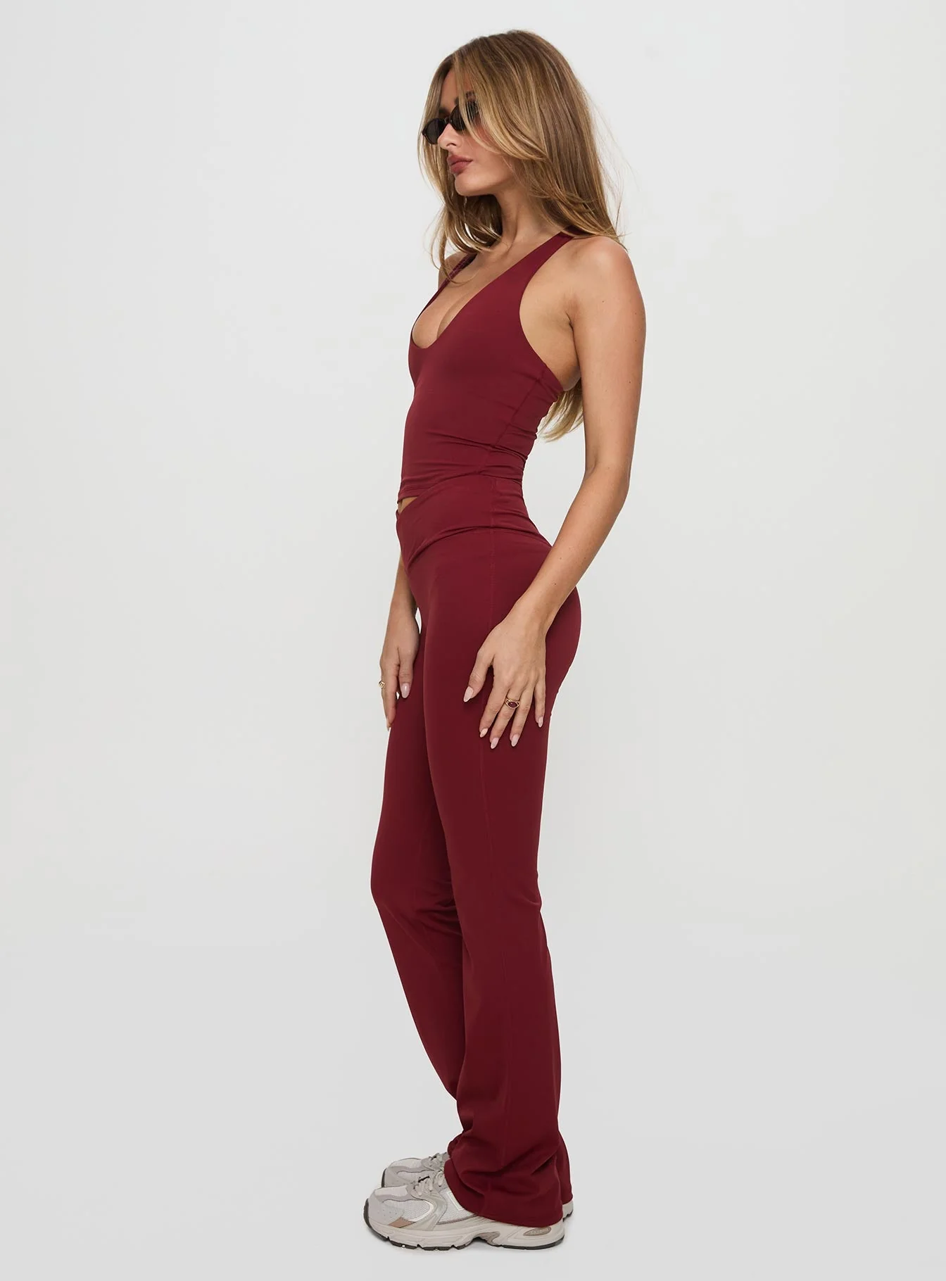 Sunday Session Active Flare Leg Pant Red - Image 4