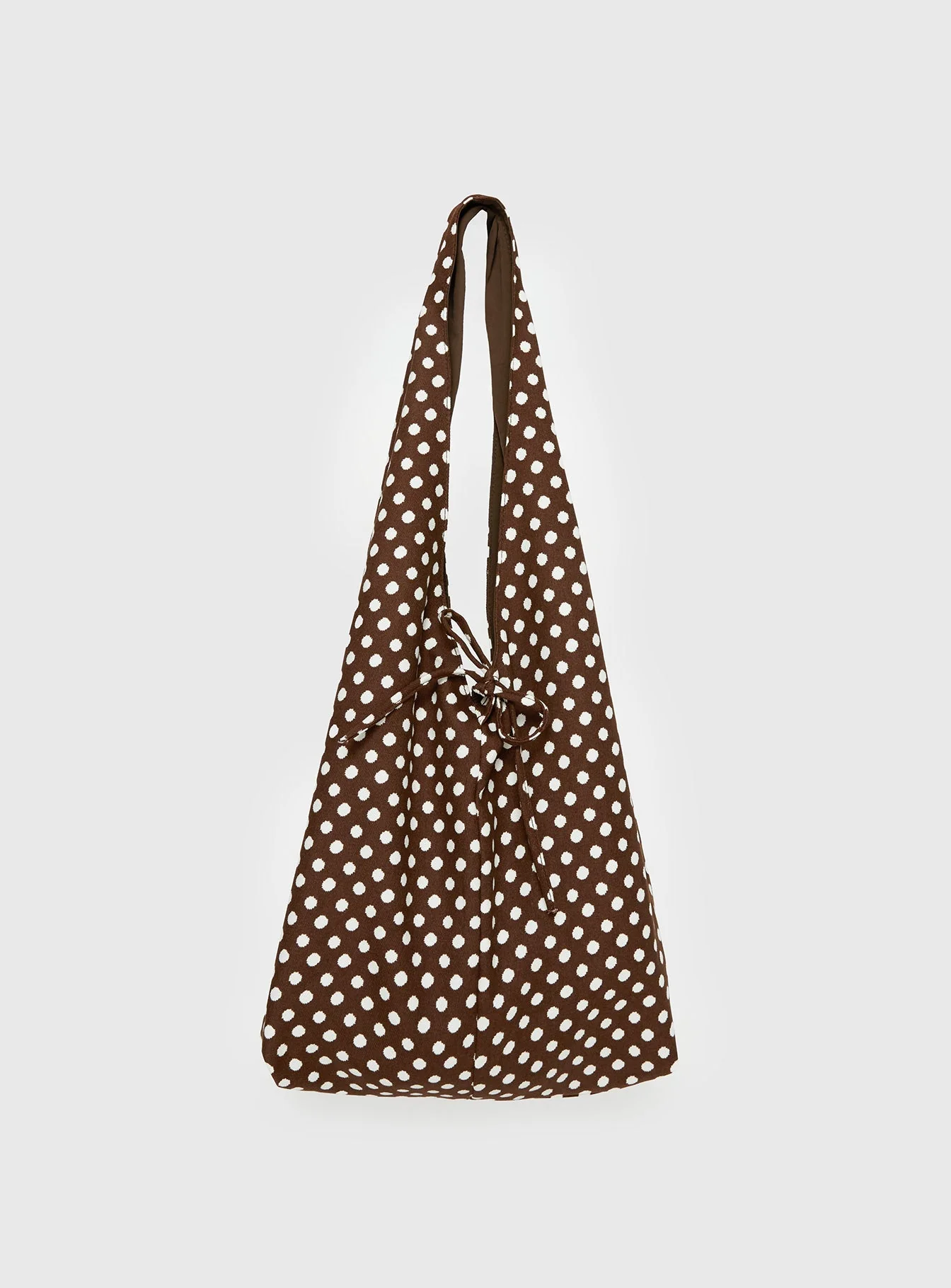 Sunday Sunrise Slouchy Bag Brown Polka - Image 2