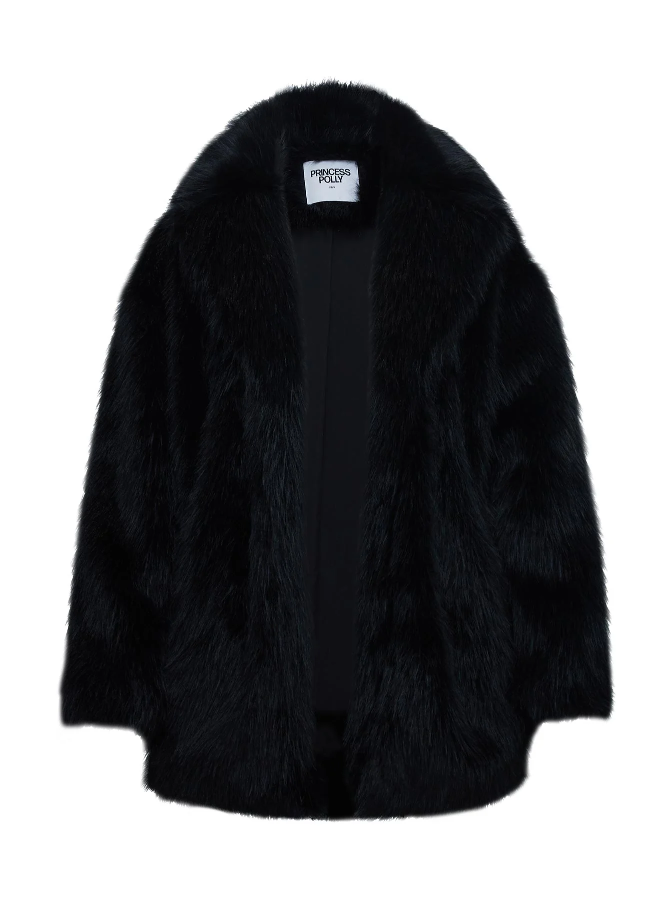 Super Trouper Faux Fur Jacket Black - Image 6
