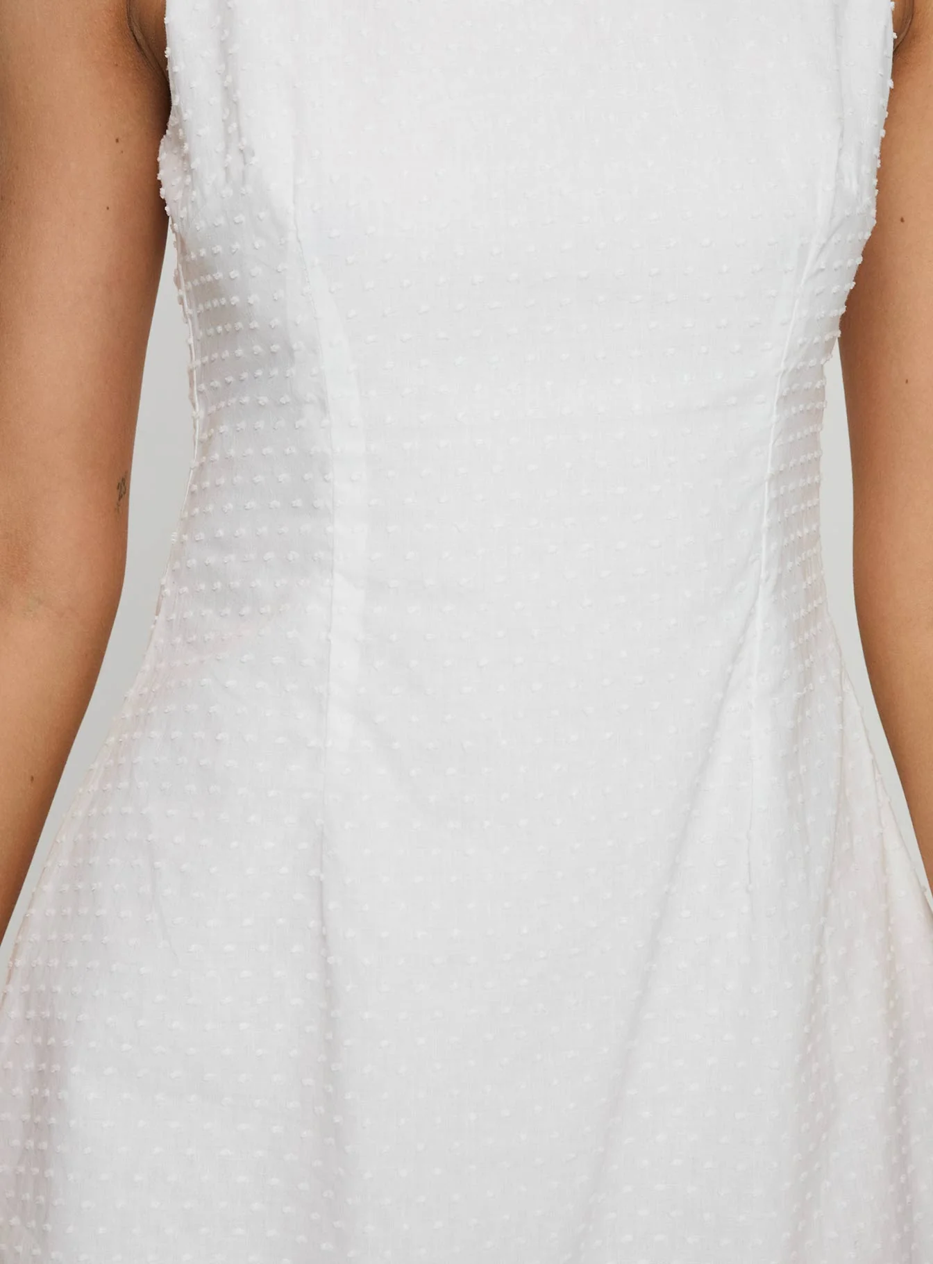 Susanne Keyhole Shift Mini Dress White - Image 6