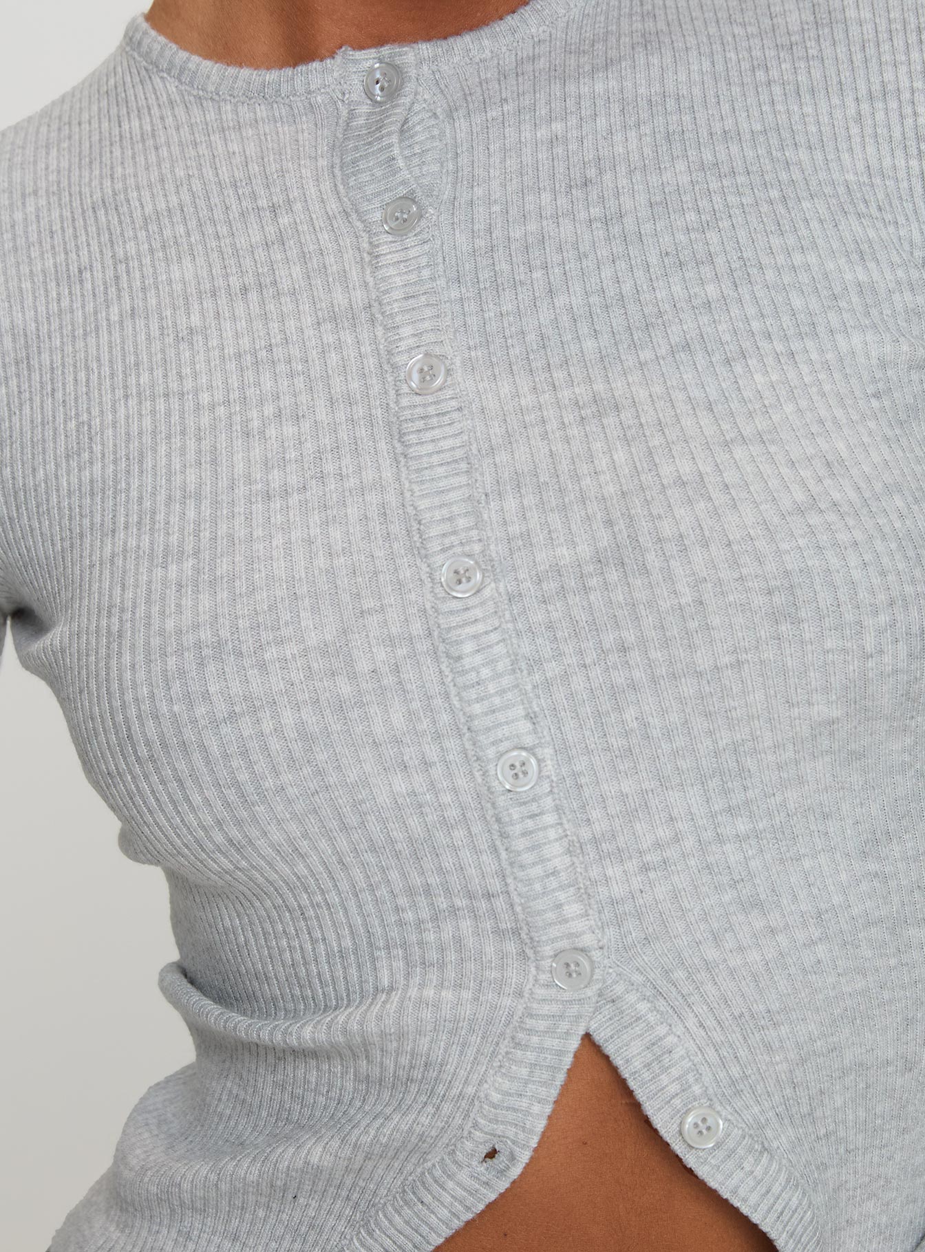 Suzu Long Sleeve Knit Top Grey - Image 6