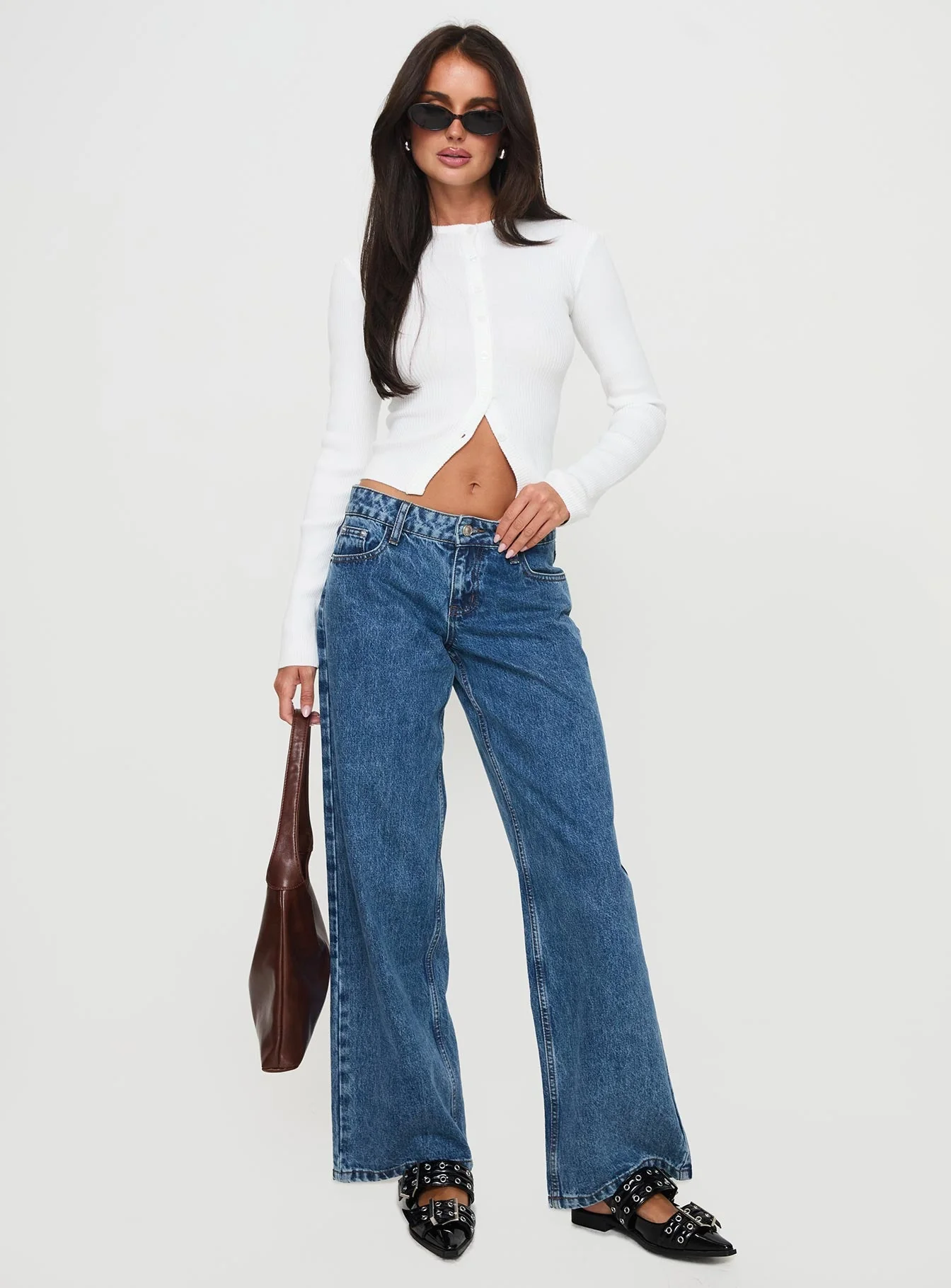 Suzu Long Sleeve Knit Top White - Image 3
