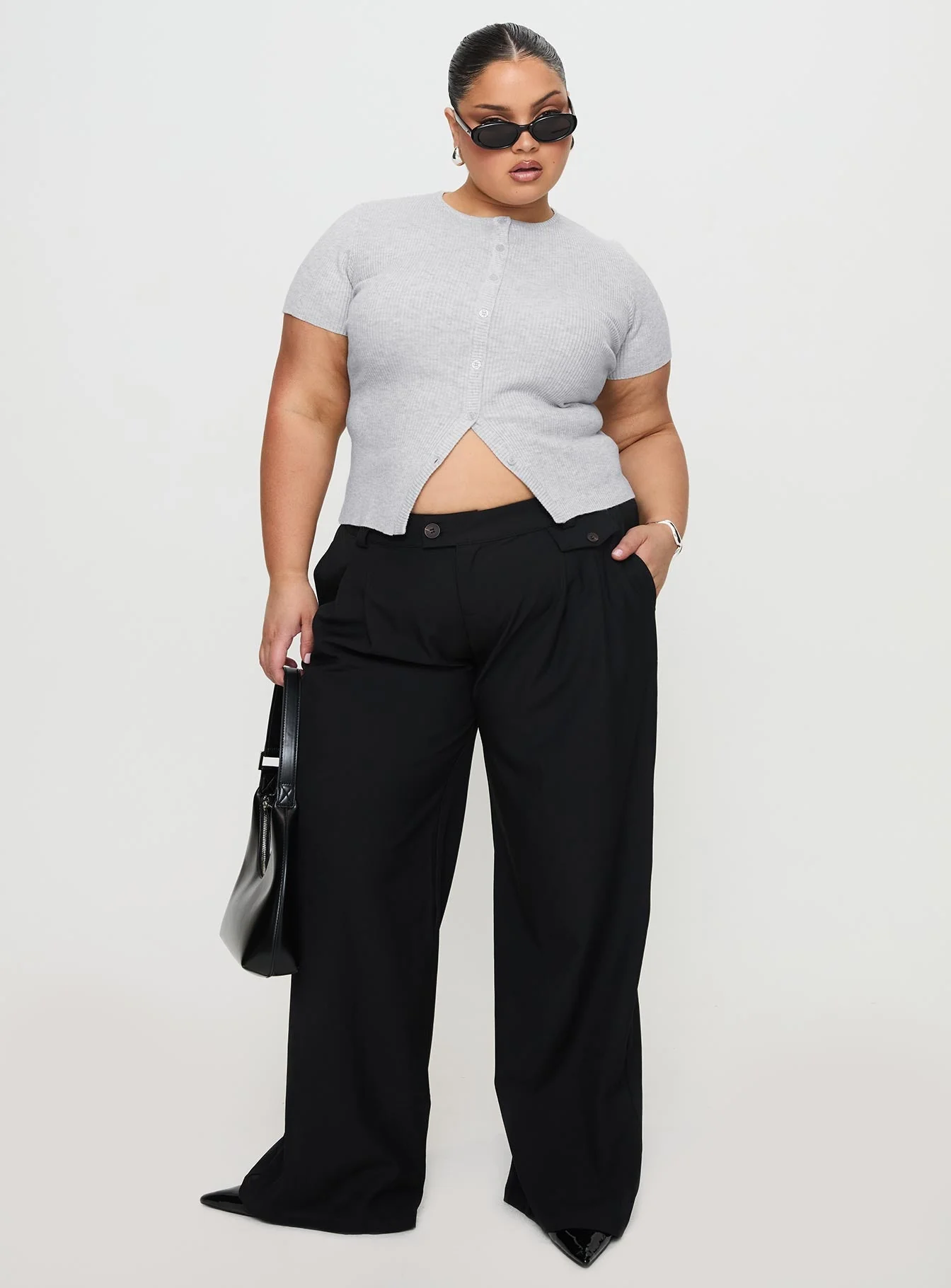 Suzu Knit Top Grey Curve - Image 3
