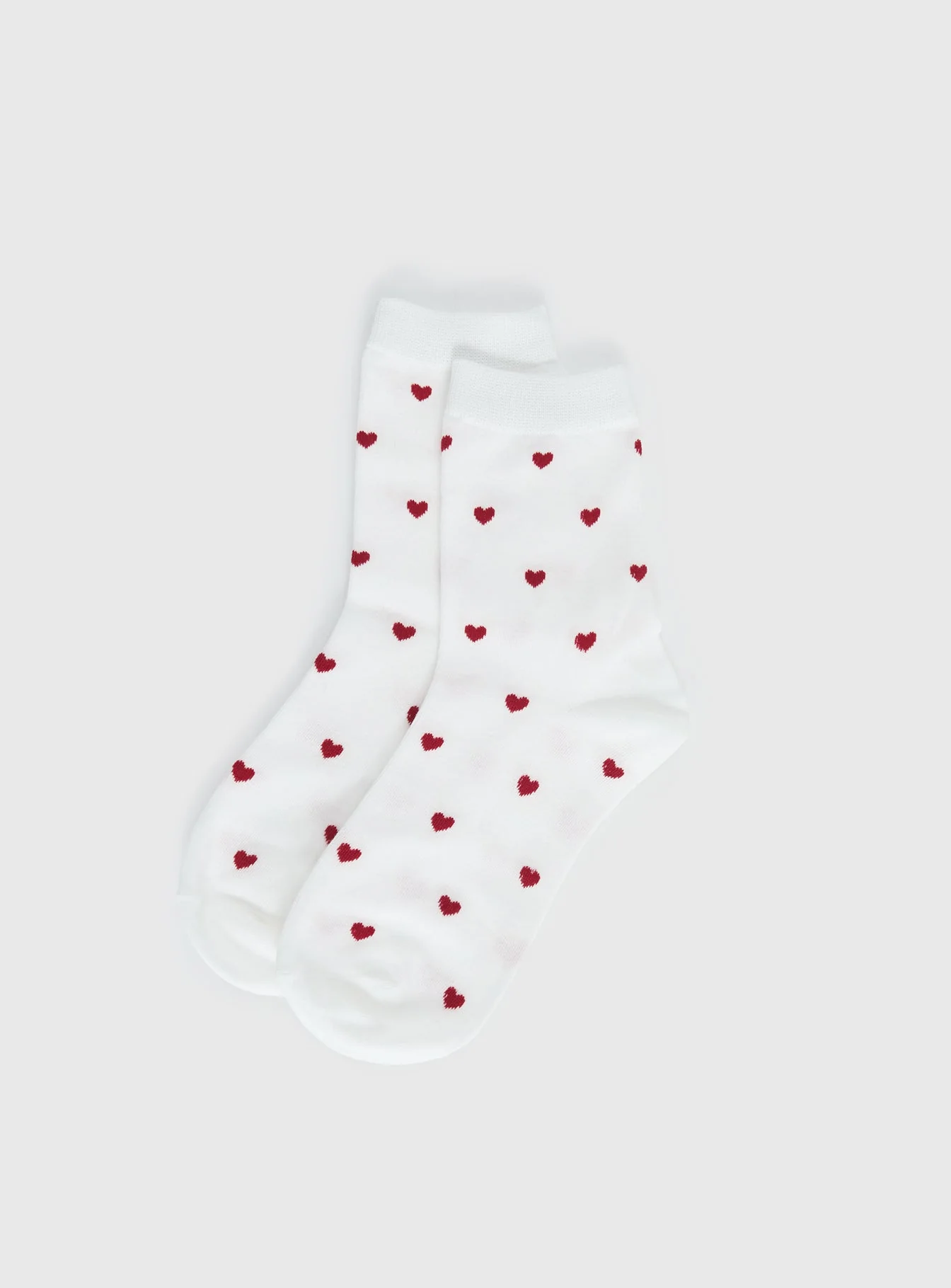 Sweet Heart Socks White / Red - Image 2