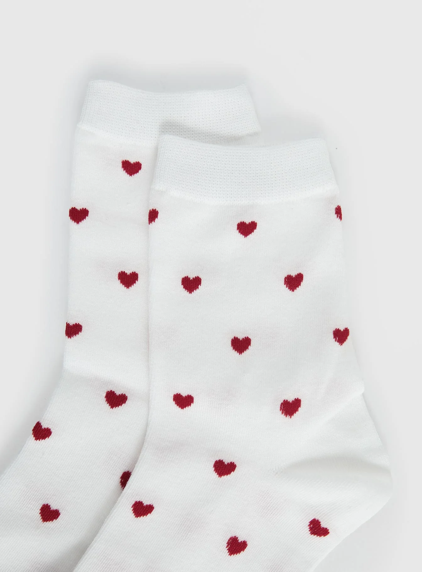 Sweet Heart Socks White / Red - Image 3