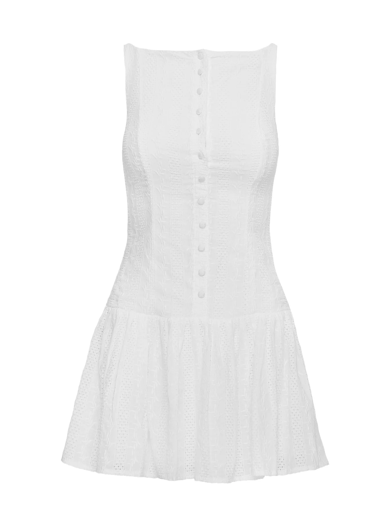 Sweeter Places Embroidered Mini Dress White - Image 6